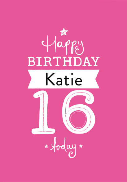 Image of 16th Birthday Personalised Card