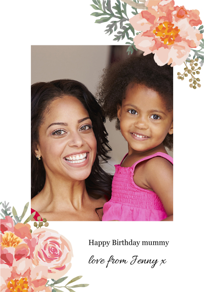 Flower Corners Happy Birthday Bestie Card