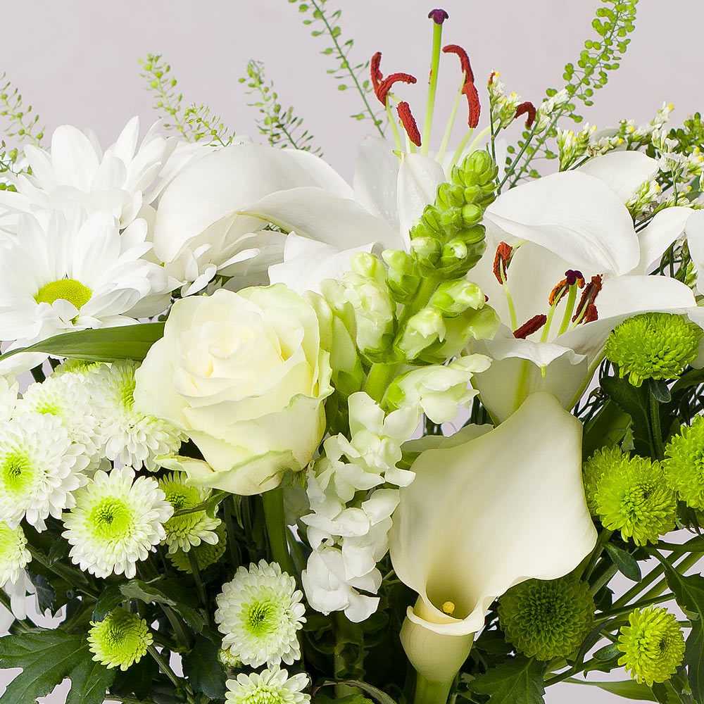 Casablanca White Flower Bouquet Bunches