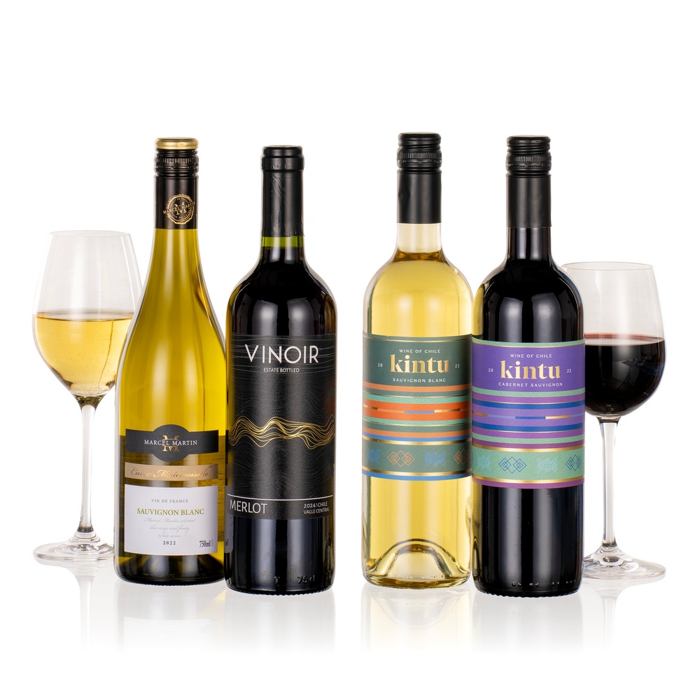 Photograph of Four Wines in a Box