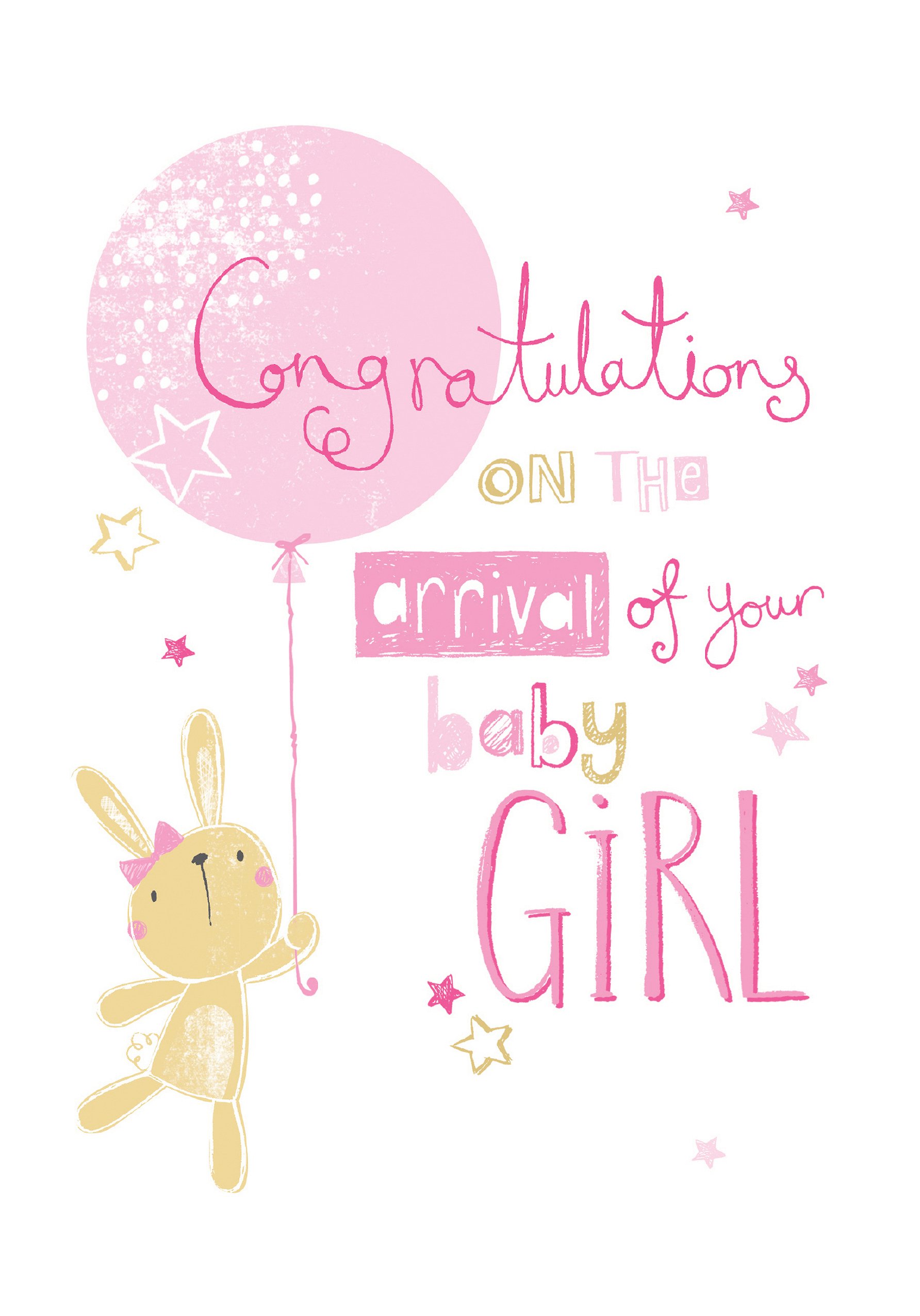 Congratulations On Your New Baby Girl Card  Scribbler