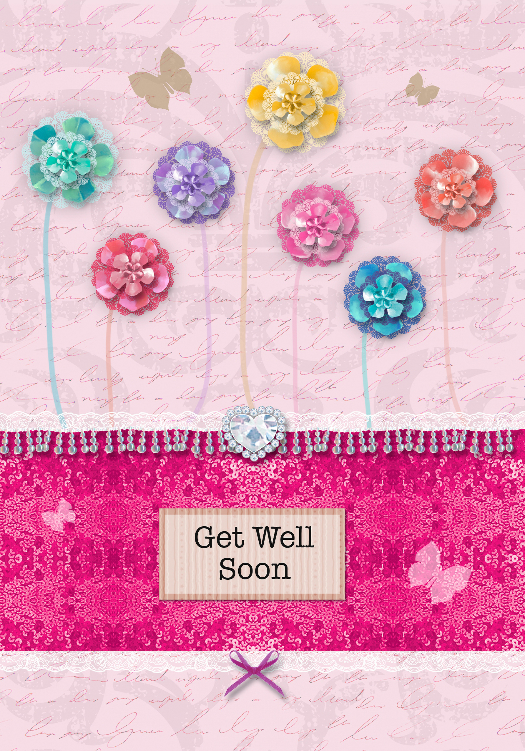 Photograph of Sequined Get Well Soon