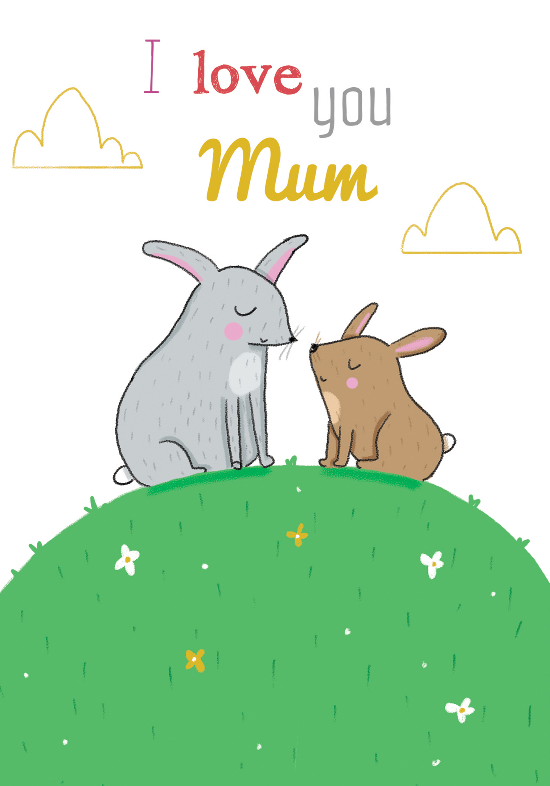 Photograph of Cute Rabbit Mum Card