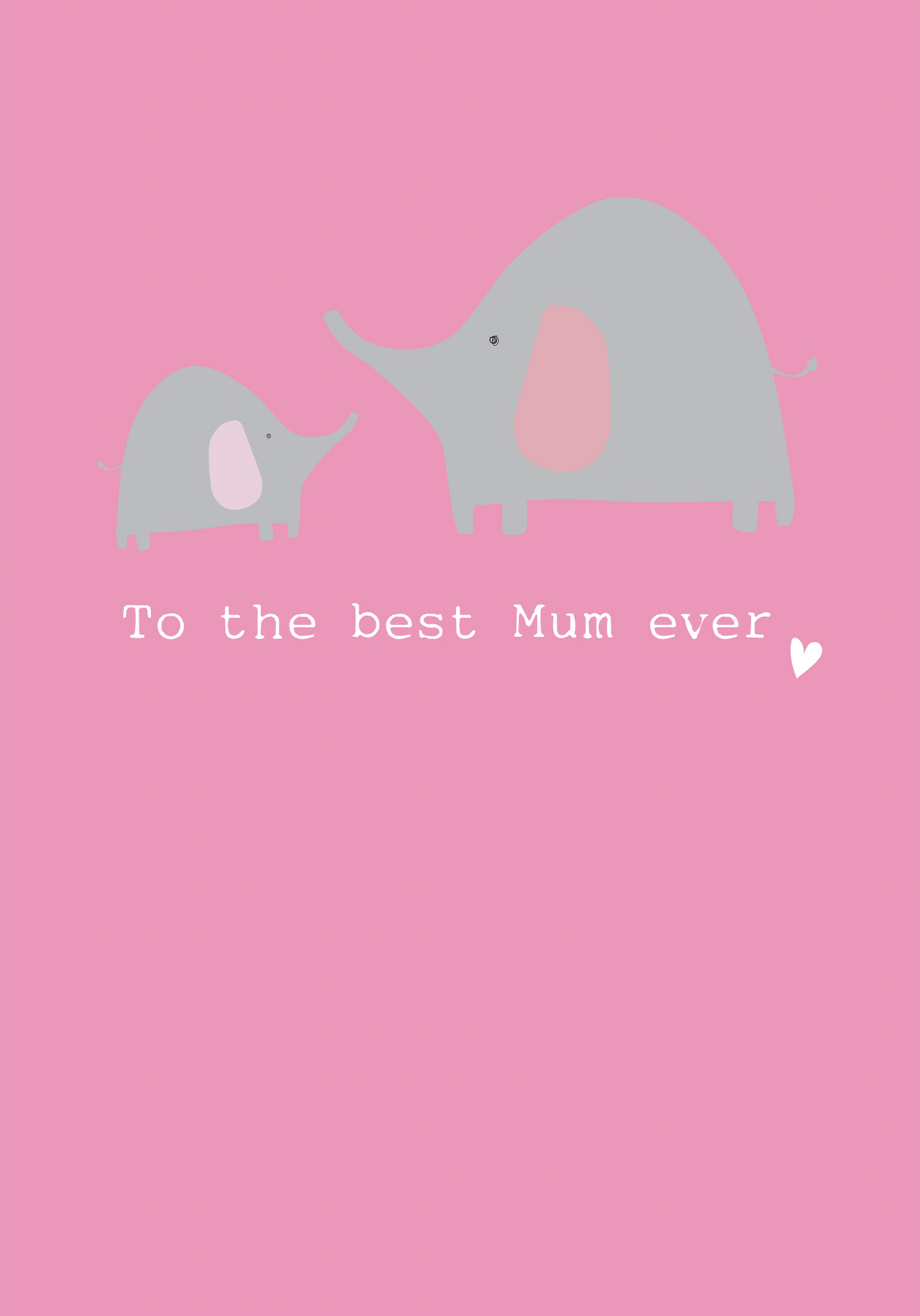 Photograph of Cute Elephant Mum Card
