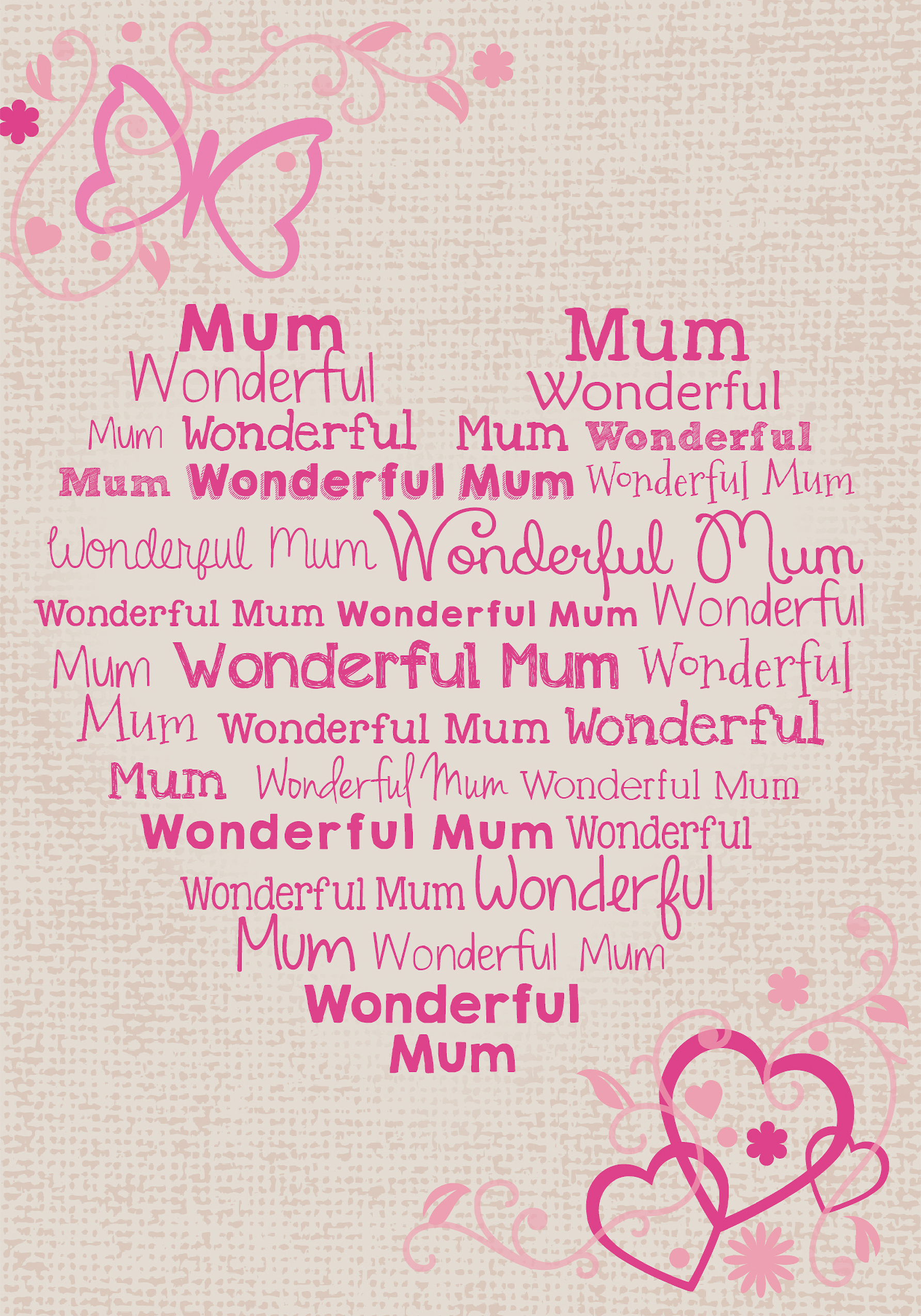 Photograph of Wonderful Mum Heart Card