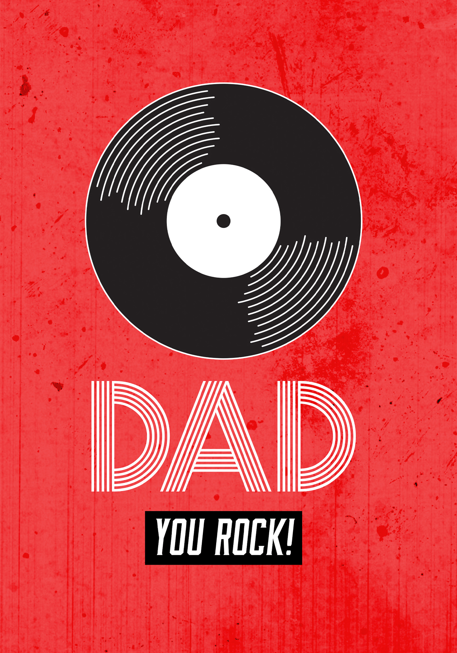 Photograph of Dad Rocks Card