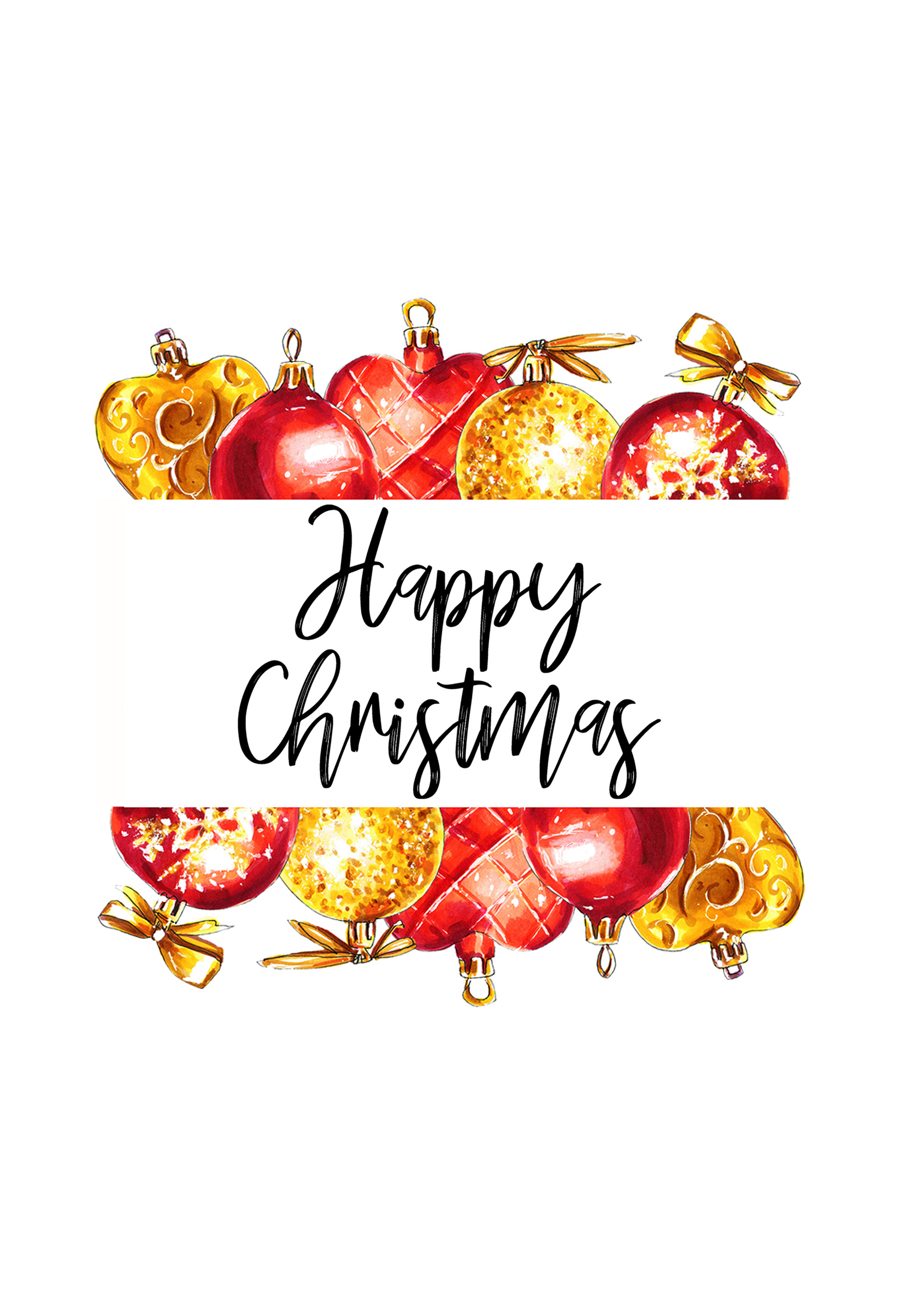 Photograph of Festive Baubles Card