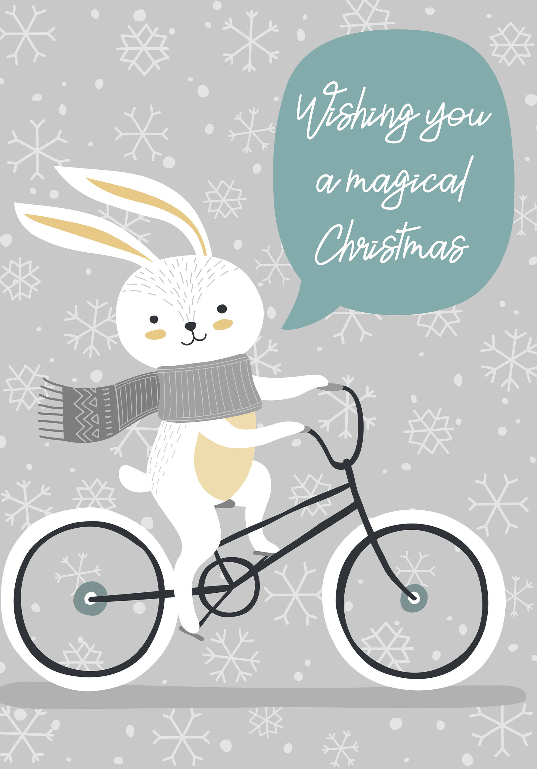 Photograph of Rabbit Christmas Card