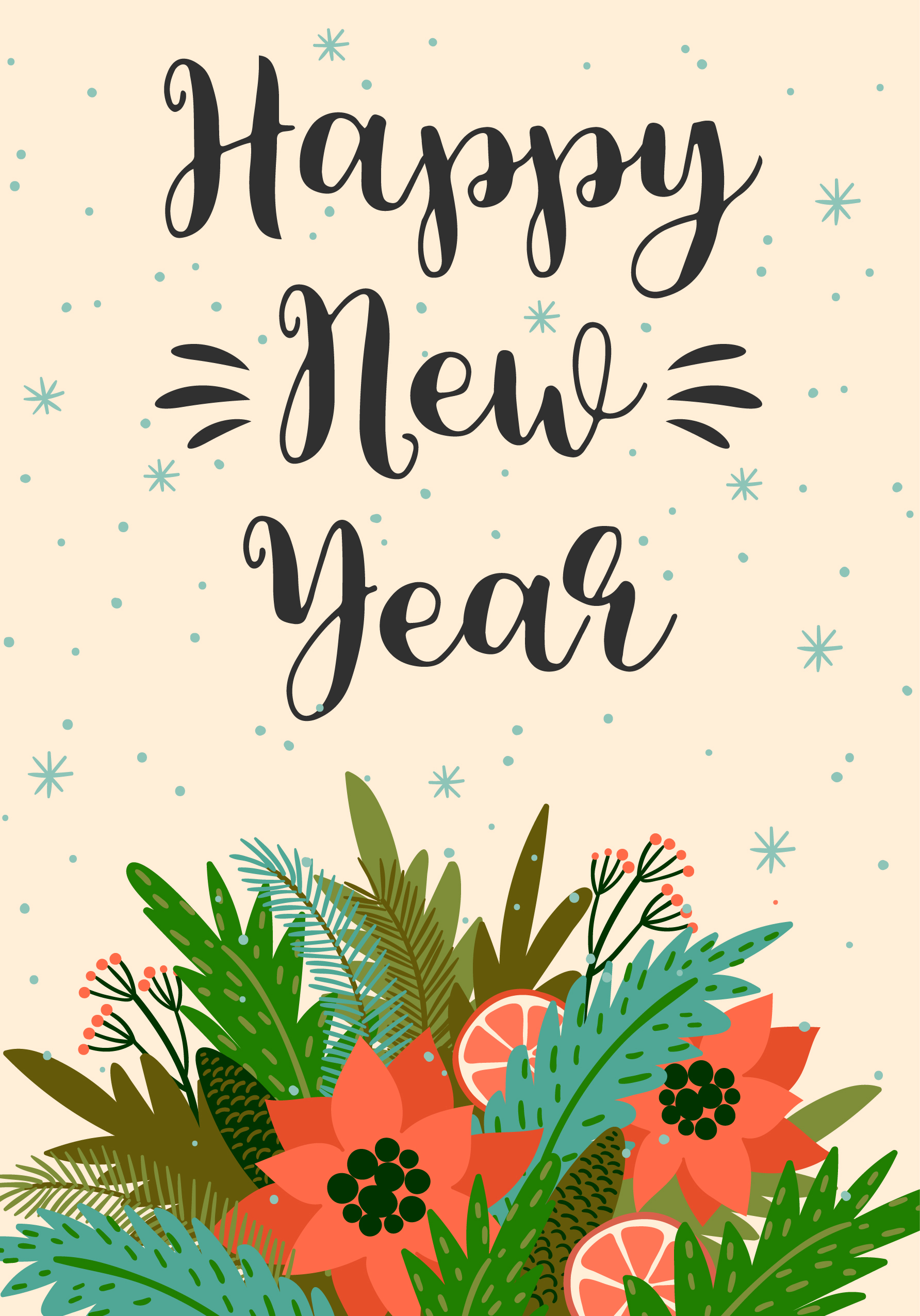 Photograph of Happy New Year Floral