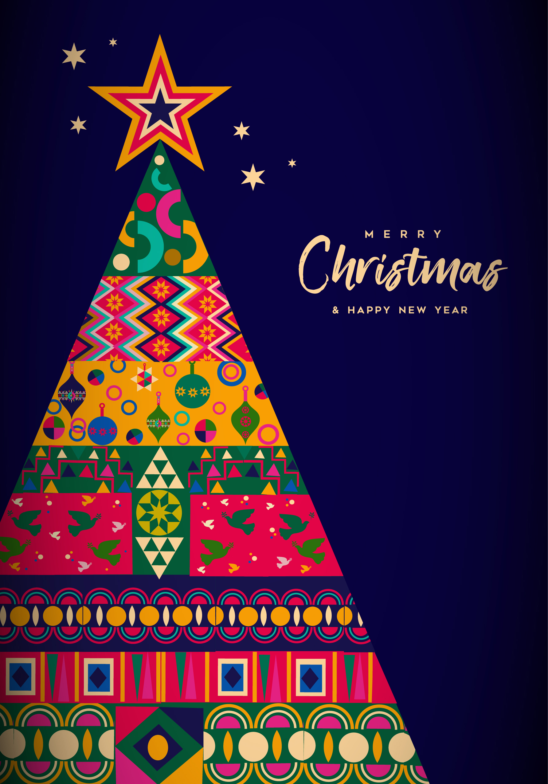 Photograph of Stylish Christmas Tree