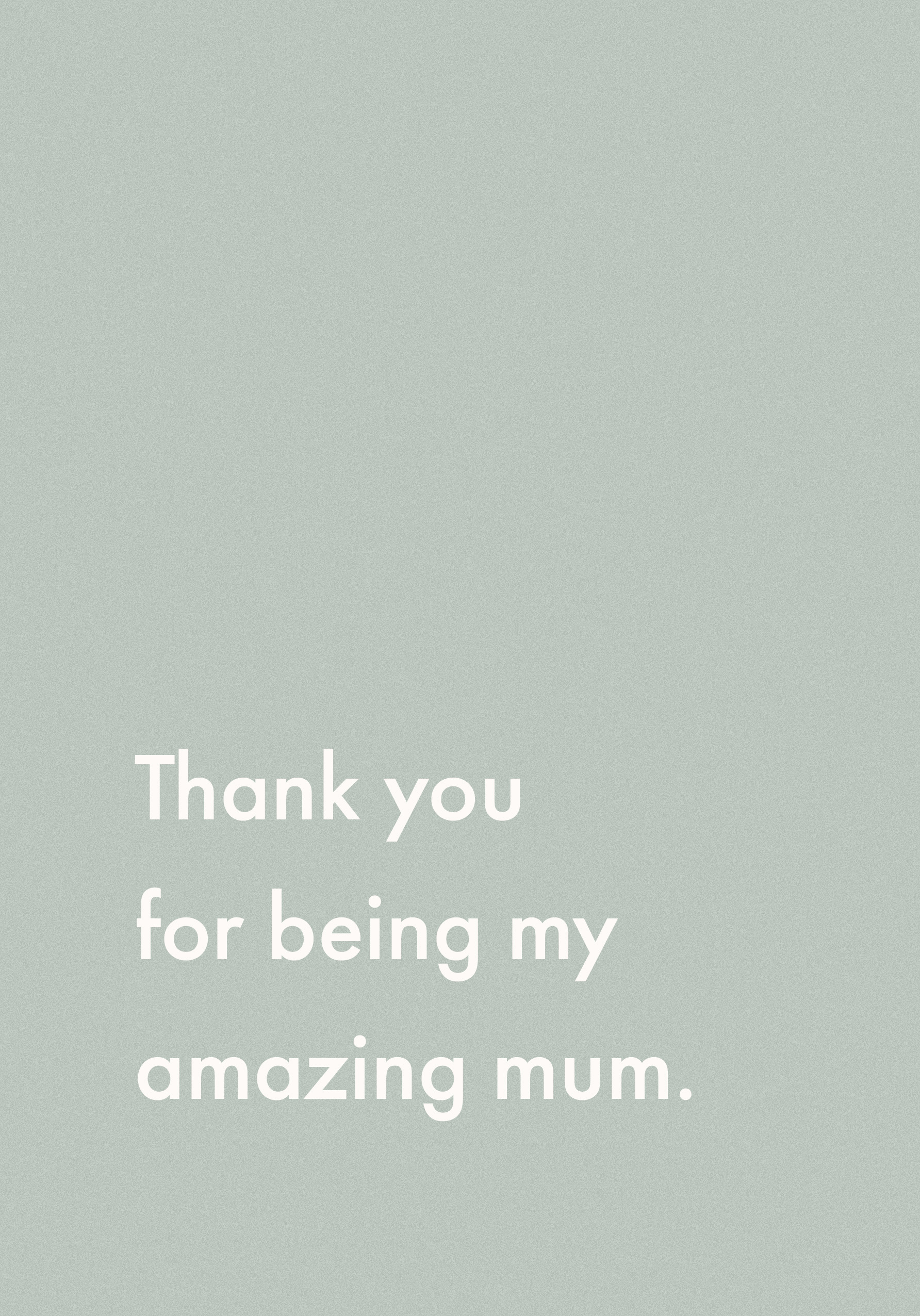 Photograph of Typographic Thank You My Amazing Mum
