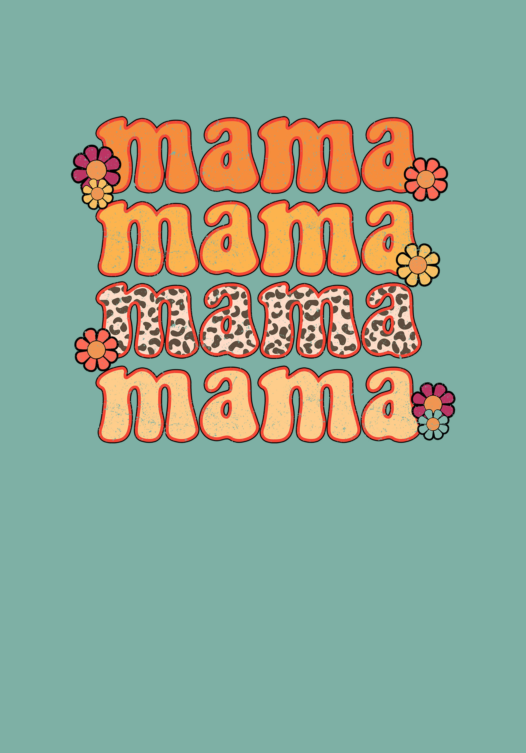 Photograph of Mama Blue Hippie Card