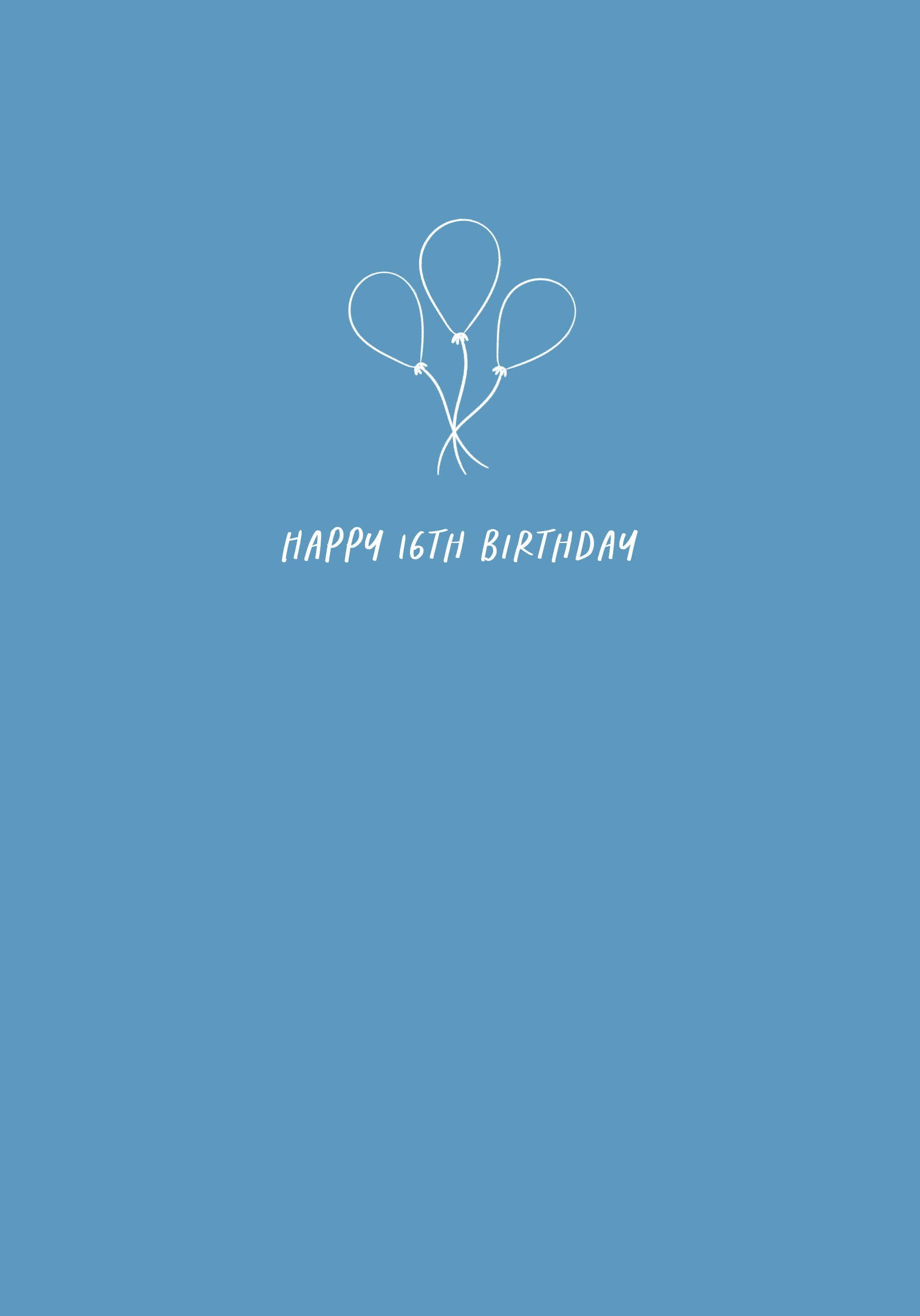 Photograph of 16th Birthday Balloon Card