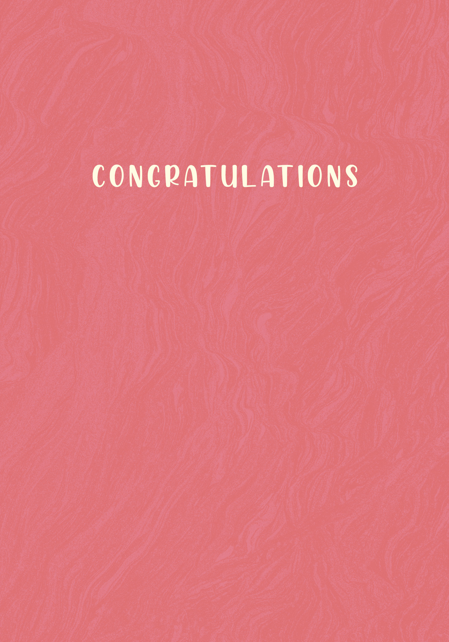 Photograph of Congratulations Marbling Pattern Card