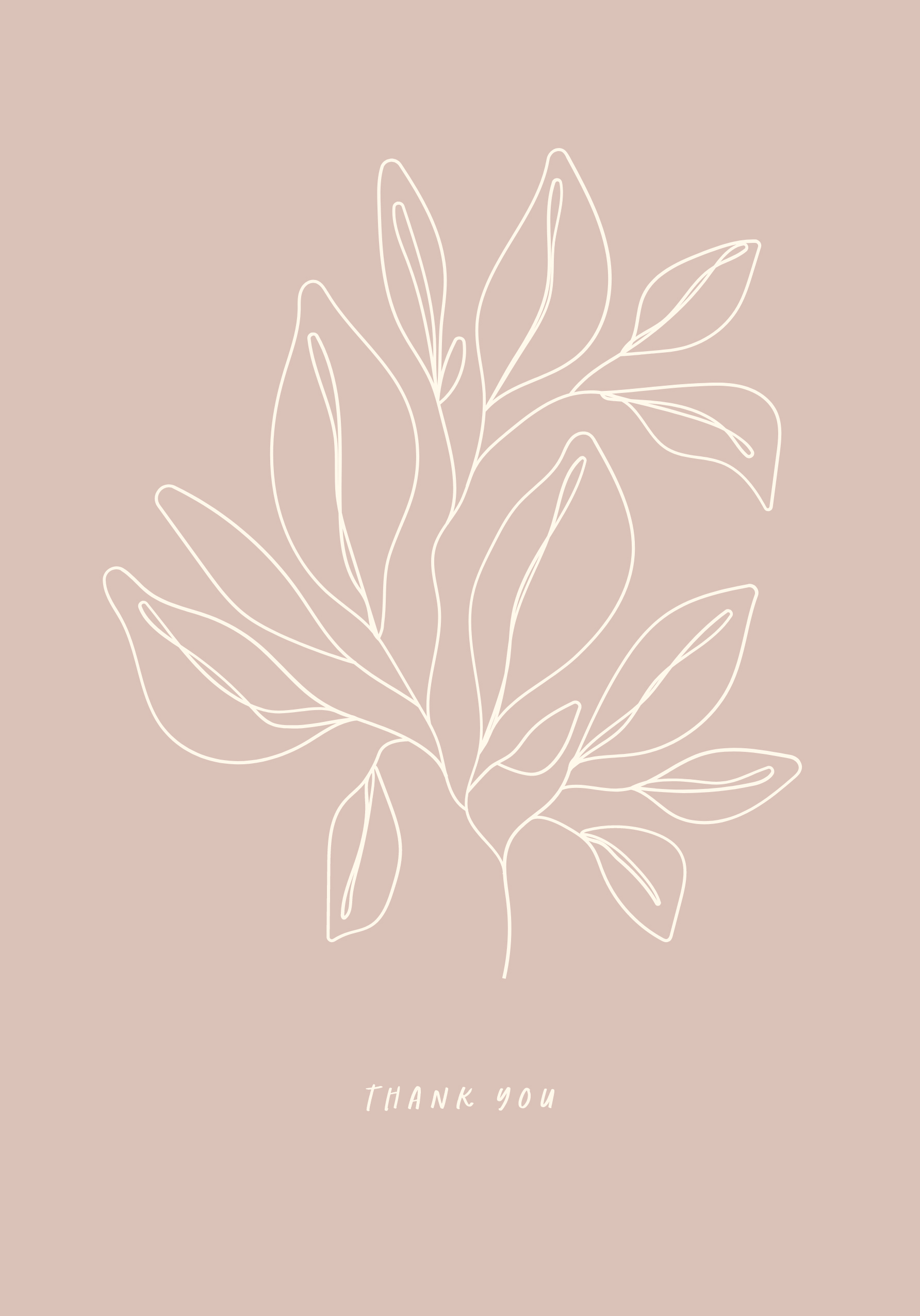 Photograph of Thank You Leaf Outline