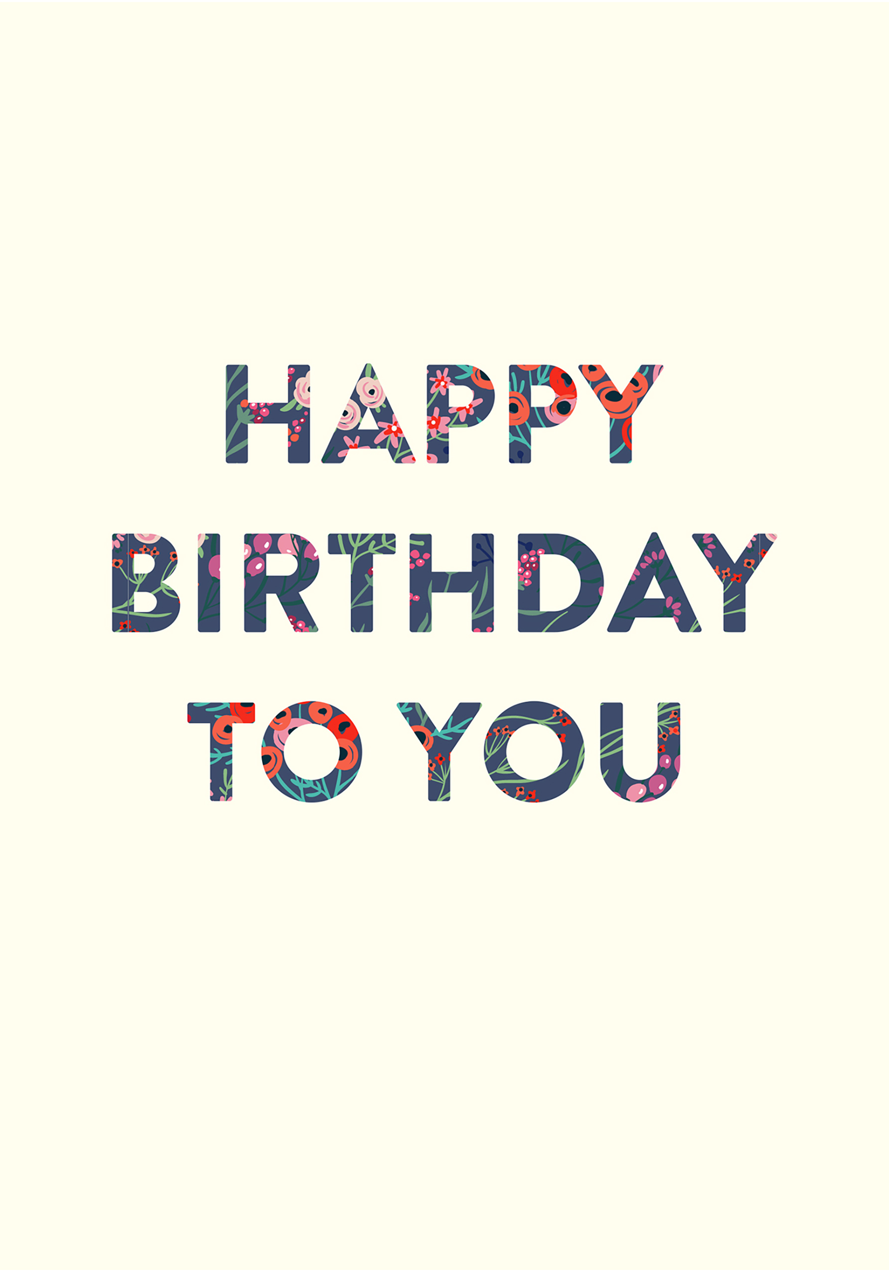 Photograph of Happy Birthday Flower Letters