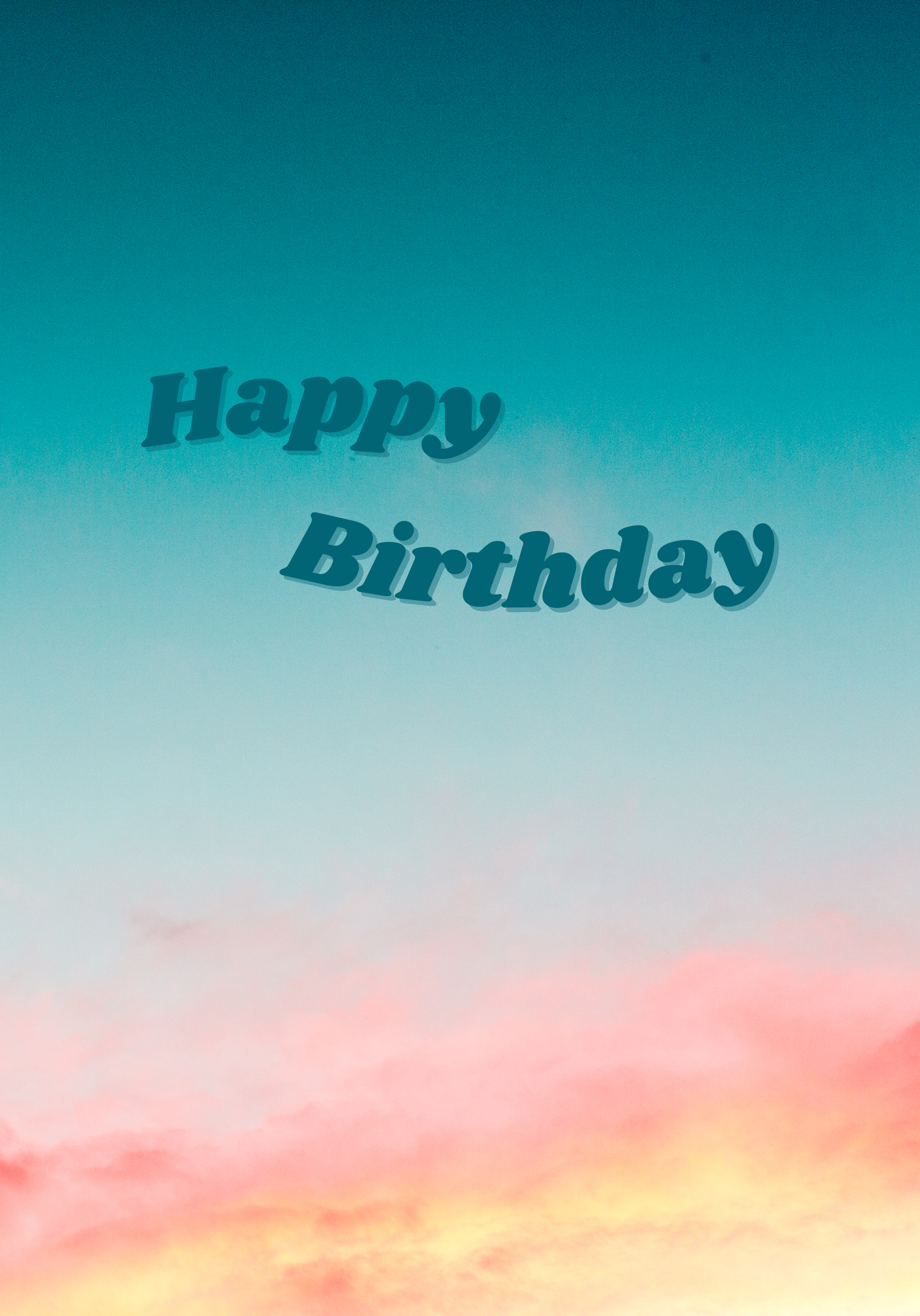 Photograph of Beautiful Sky Type Birthday Card