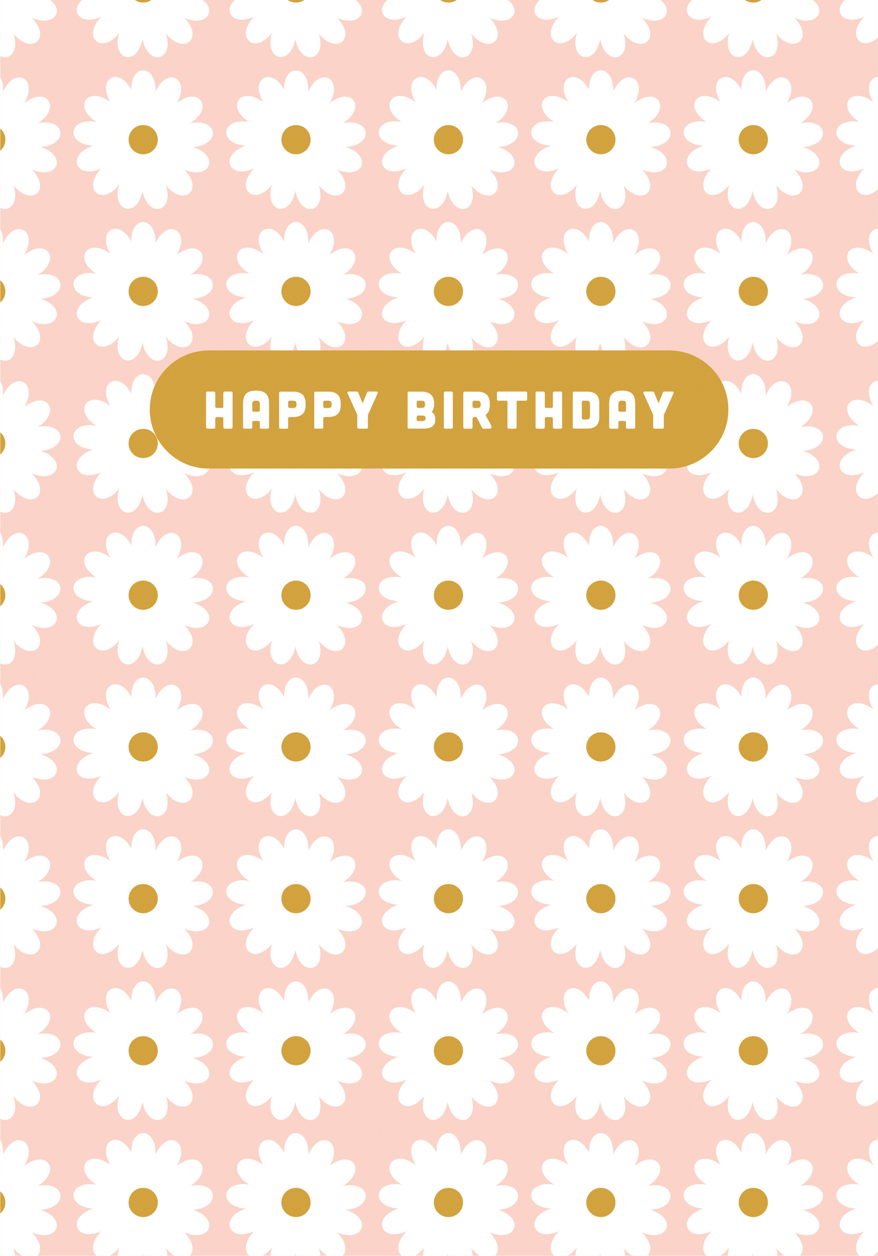 Photograph of Happy Birthday Pastel Daisies Card