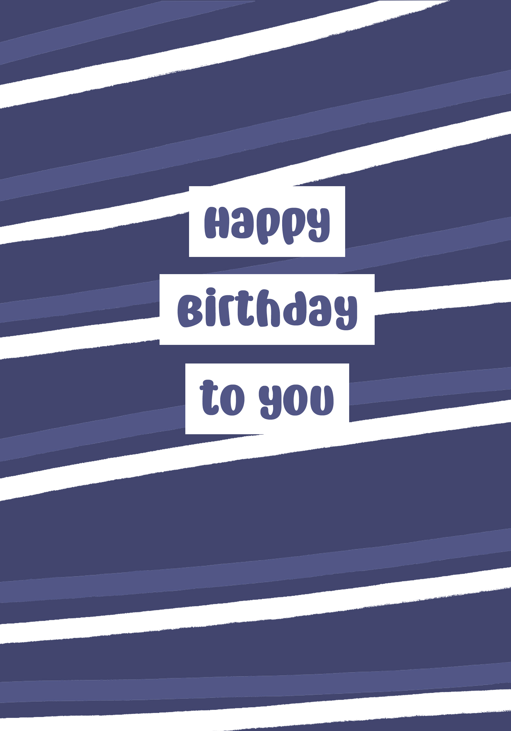 Photograph of Happy Birthday To You Stripe Card