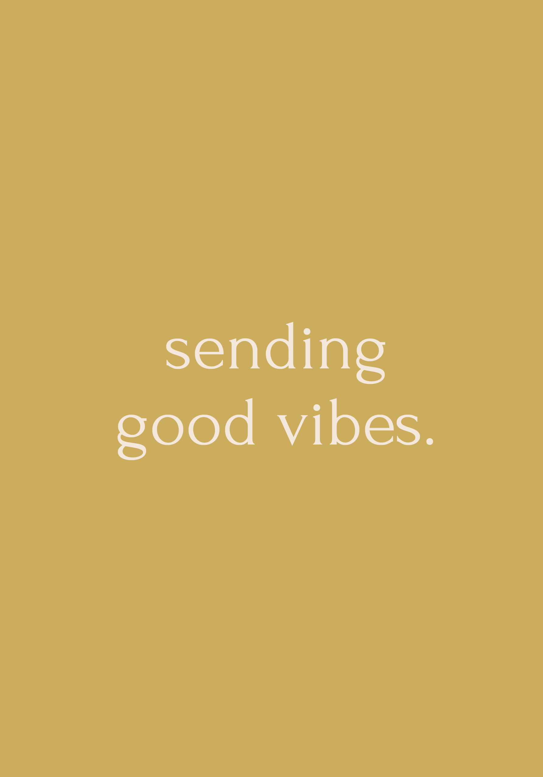Photograph of Sending Good Vibes Type Card