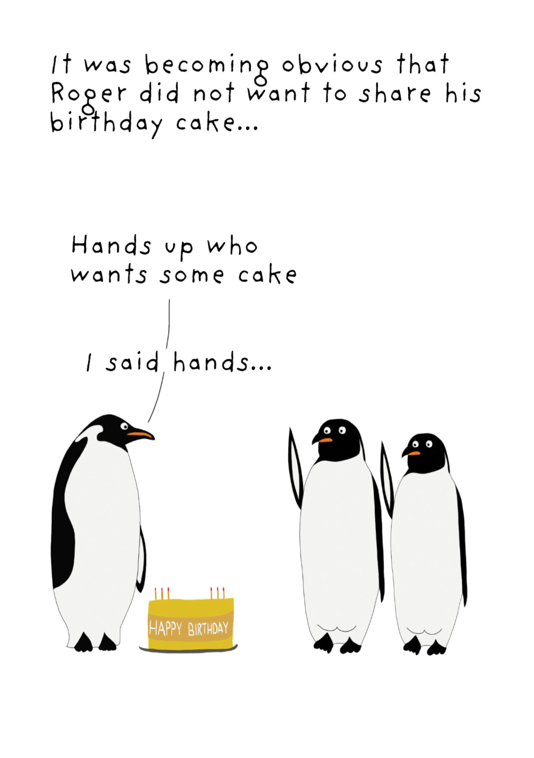 Penguin cake Greetings Cards Delivered Bunches
