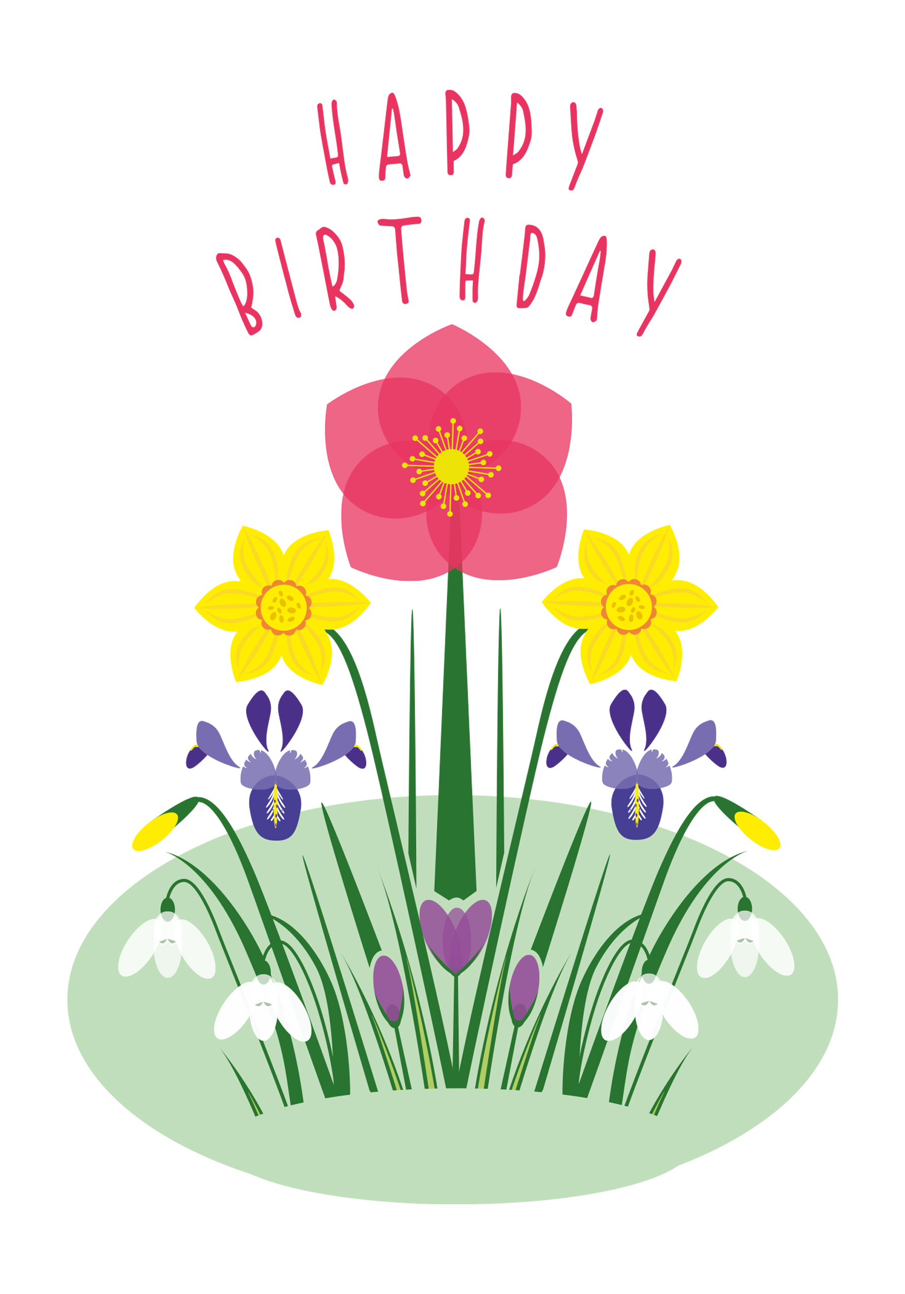 Photograph of Happy Birthday Flowers