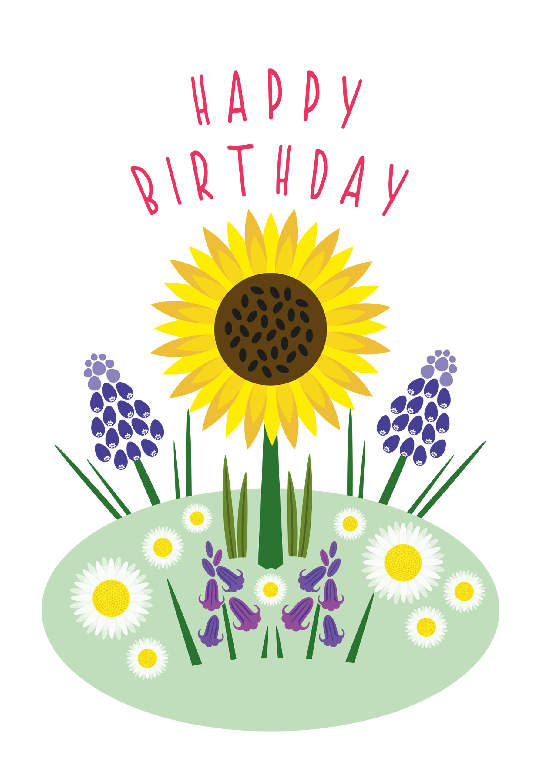 Photograph of Happy Birthday Flowers - Sunflower