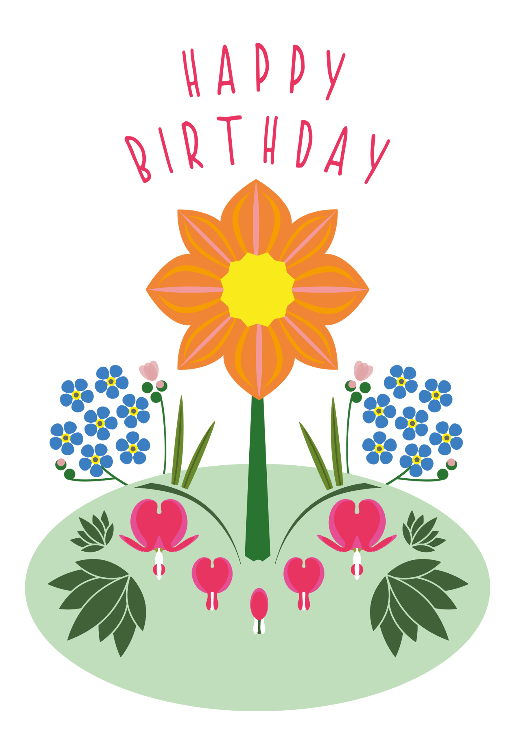 Photograph of Happy Birthday Flowers - Dahlia
