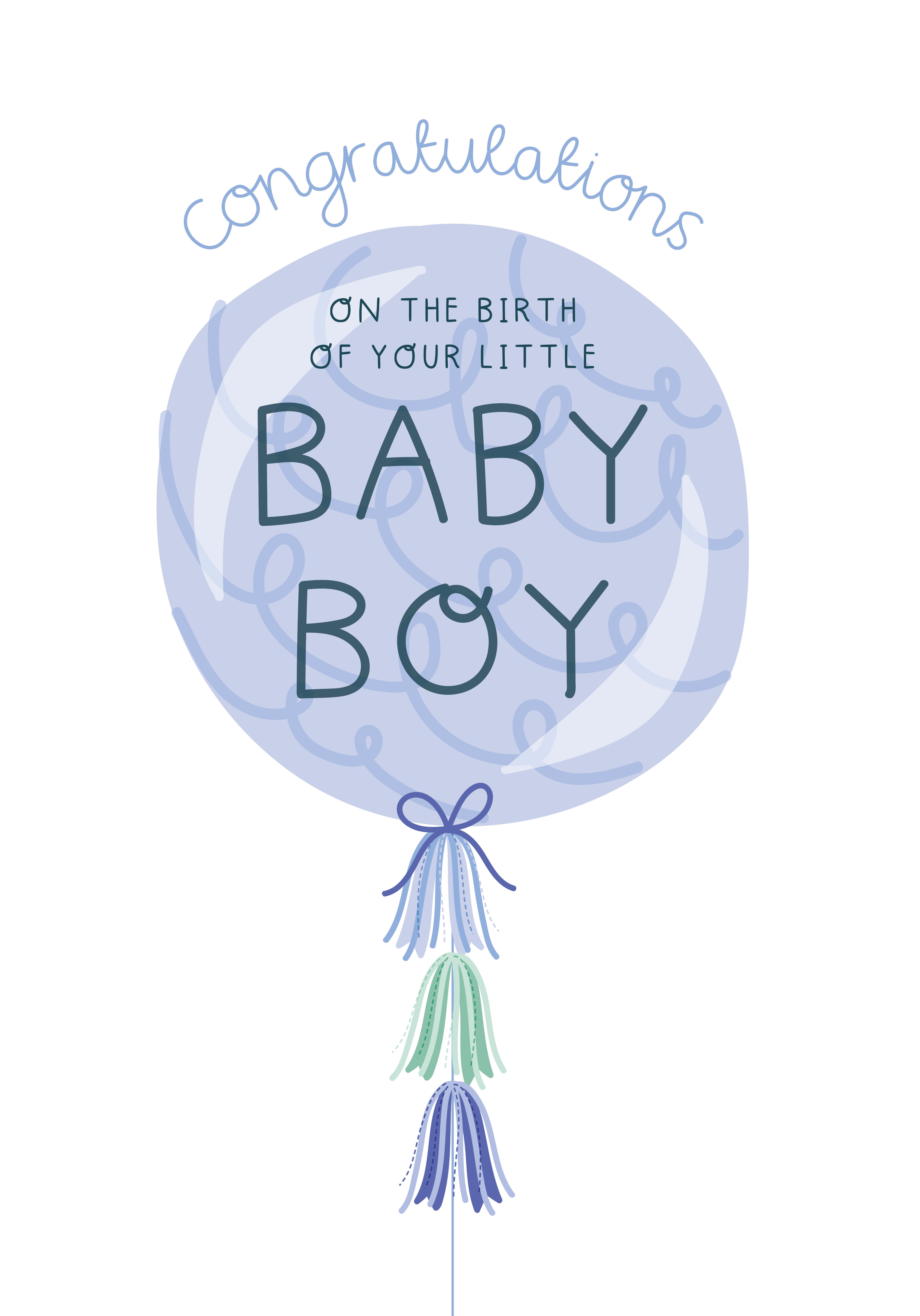 Photograph of Baby Boy Balloon Card