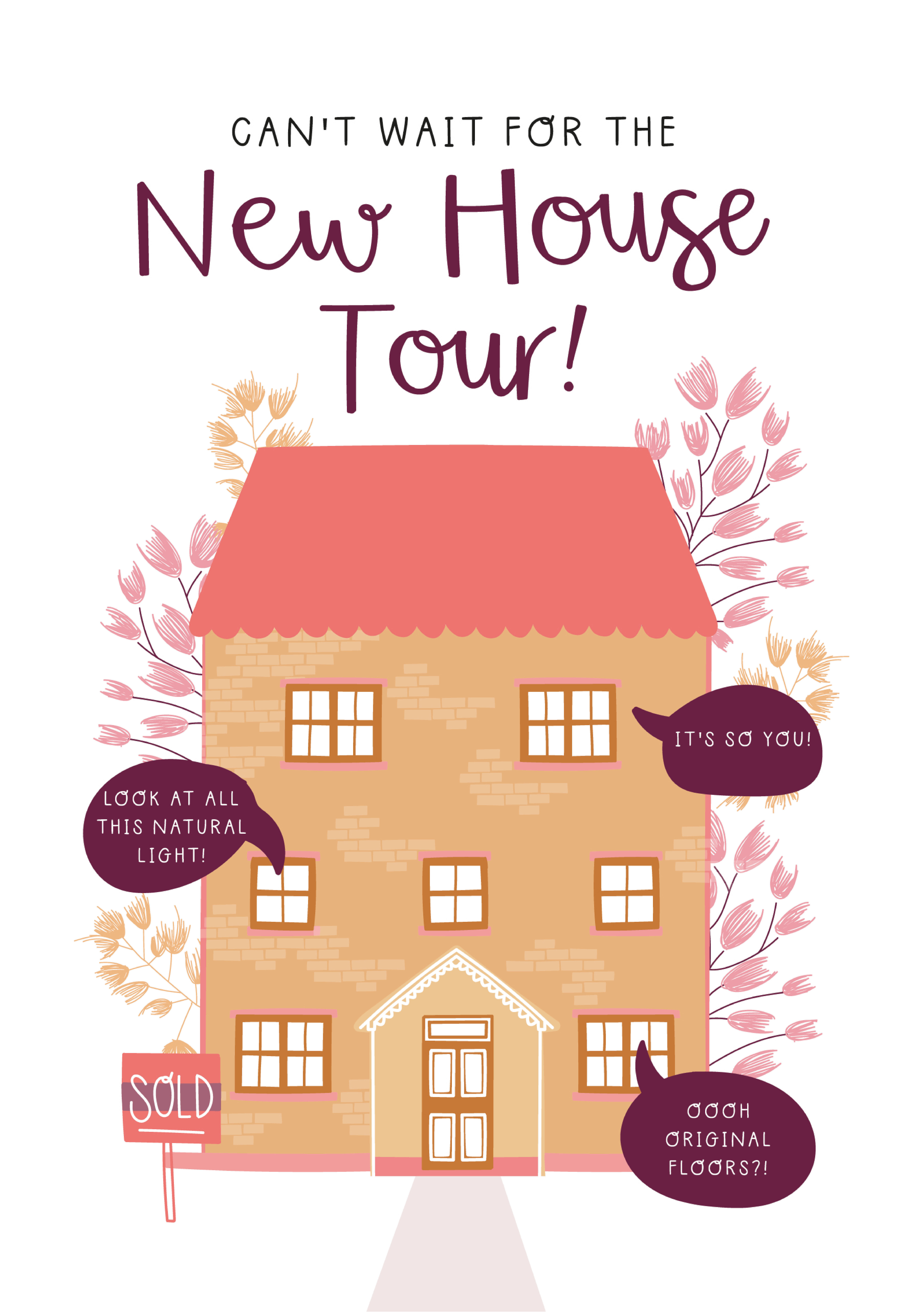 Photograph of New House Tour New Home Card