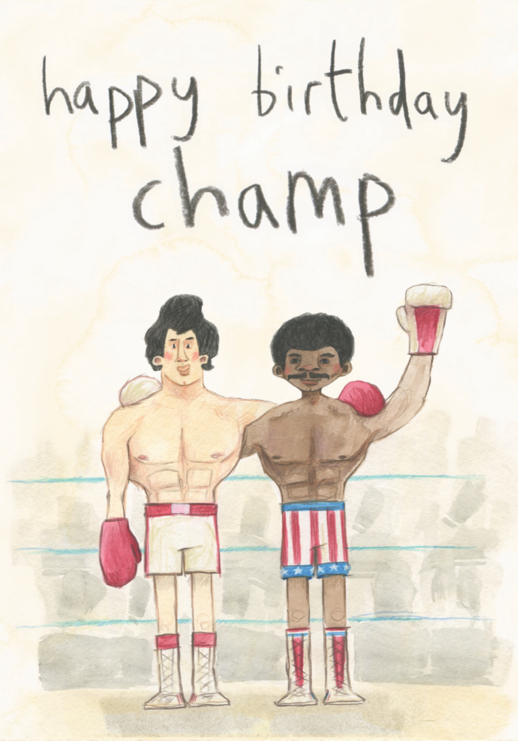 Photograph of Happy Birthday Champ - Rocky - Birthday Card