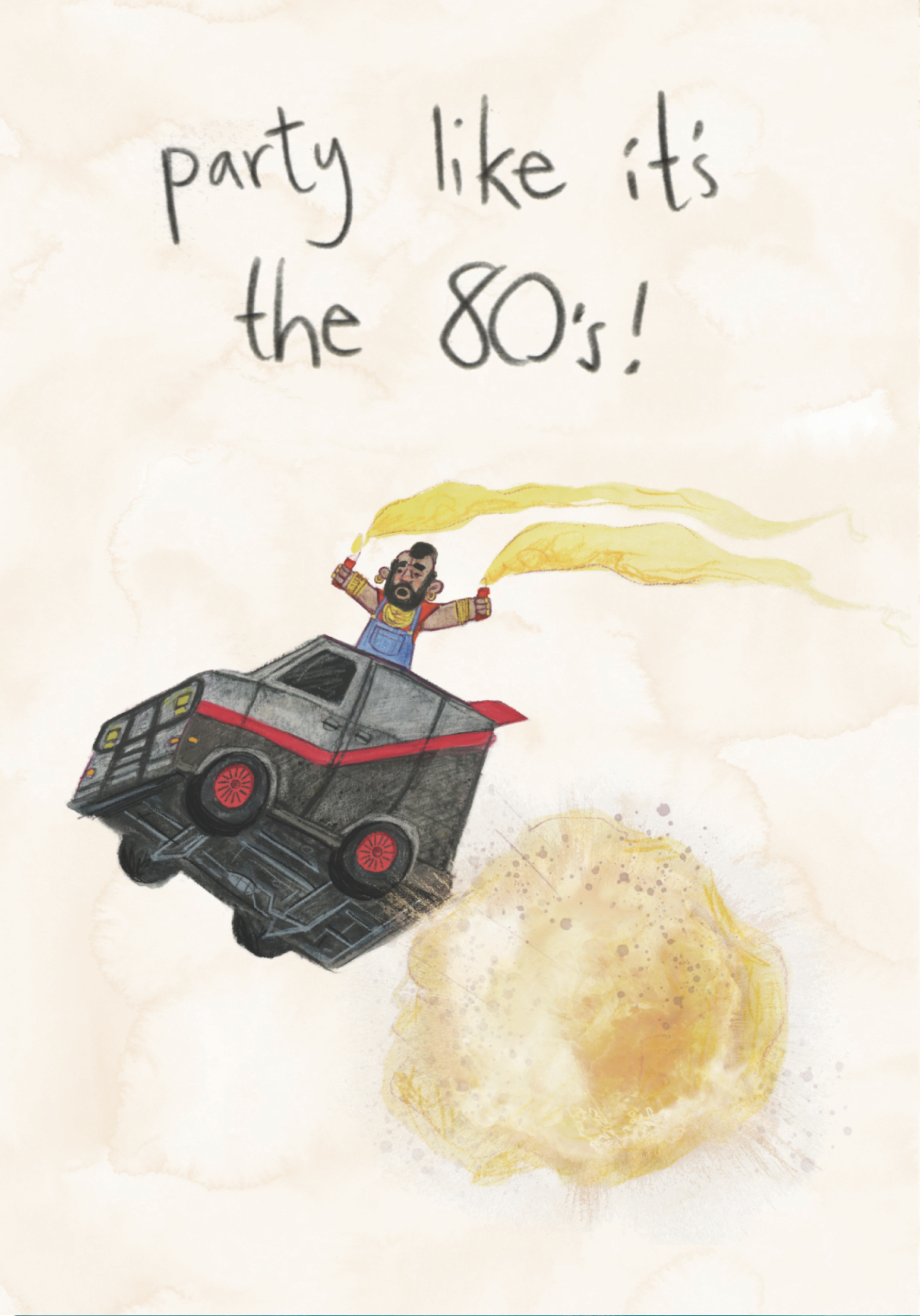 Photograph of Party like it's the 80s! - Birthday Card