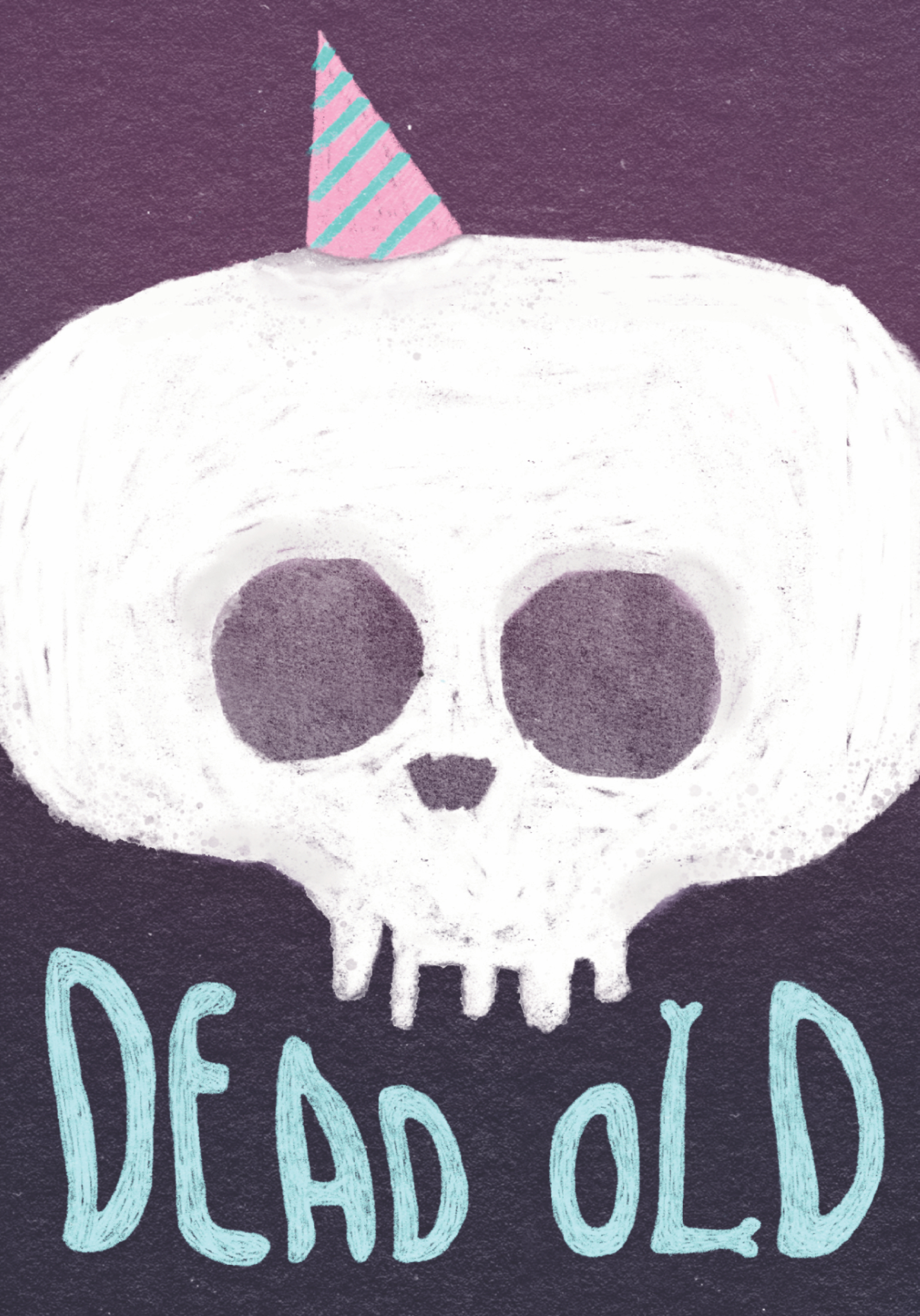 Photograph of Dead Old - Skull - birthday card