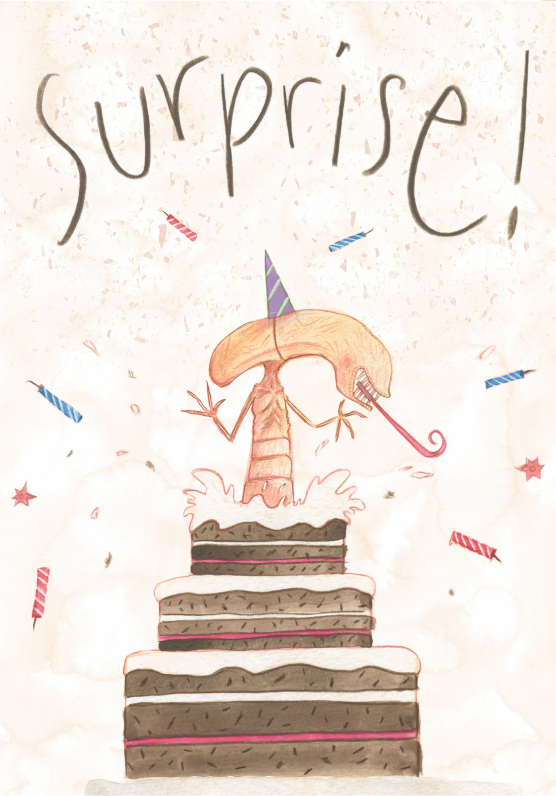 Photograph of Alien cake surprise - birthday card