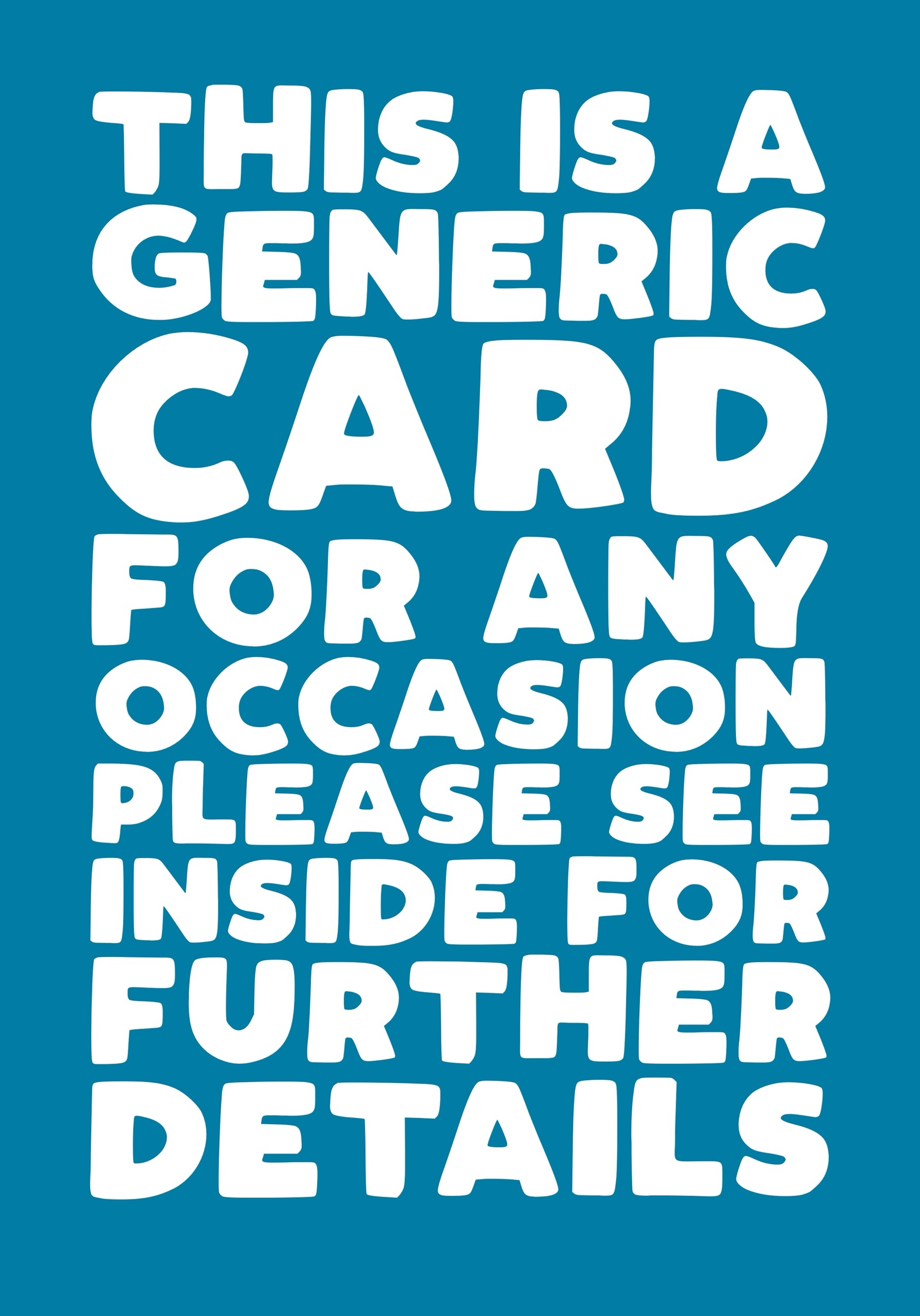 Photograph of Generic Card