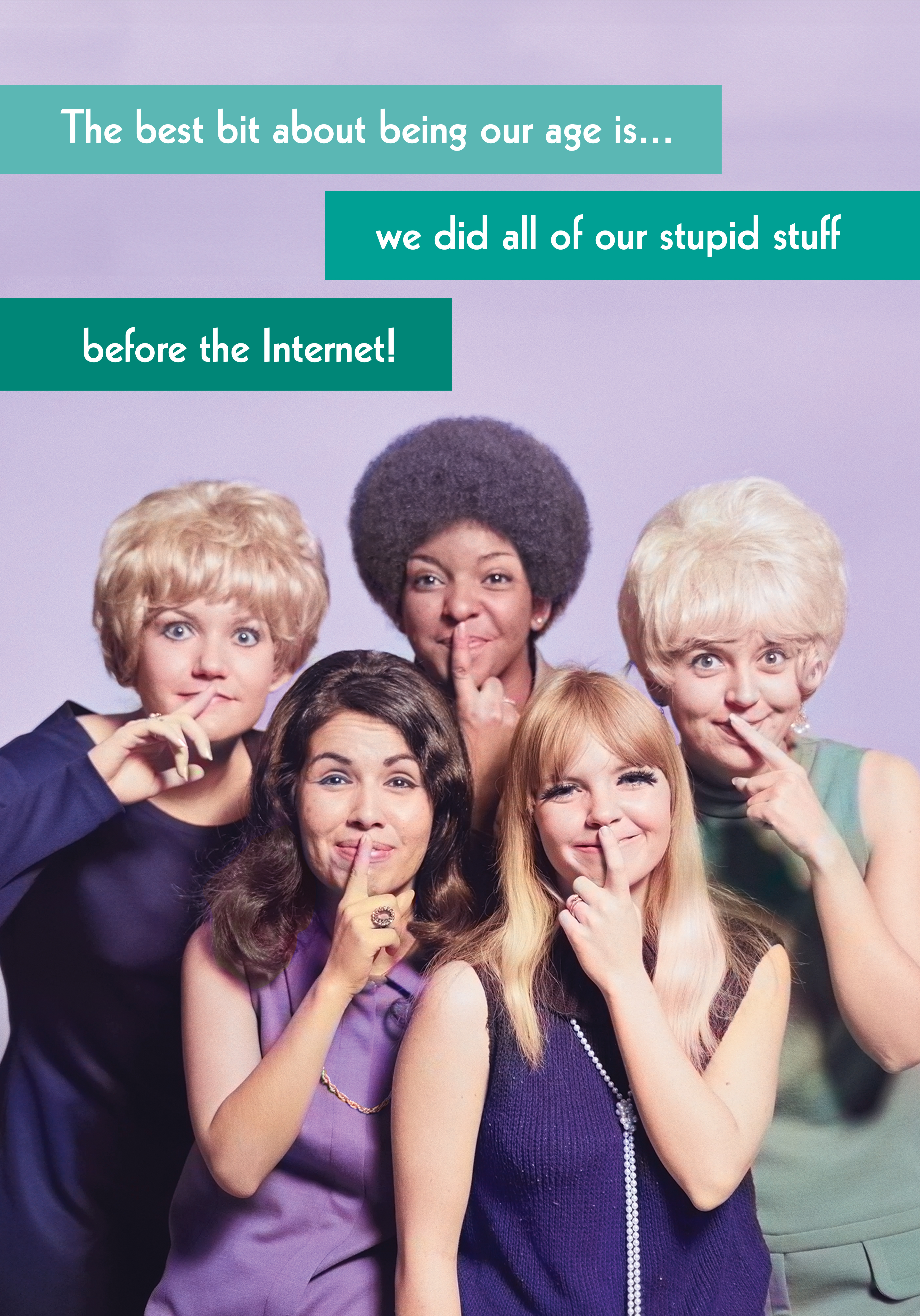 Photograph of Funny Retro Birthday Card - Before Internet