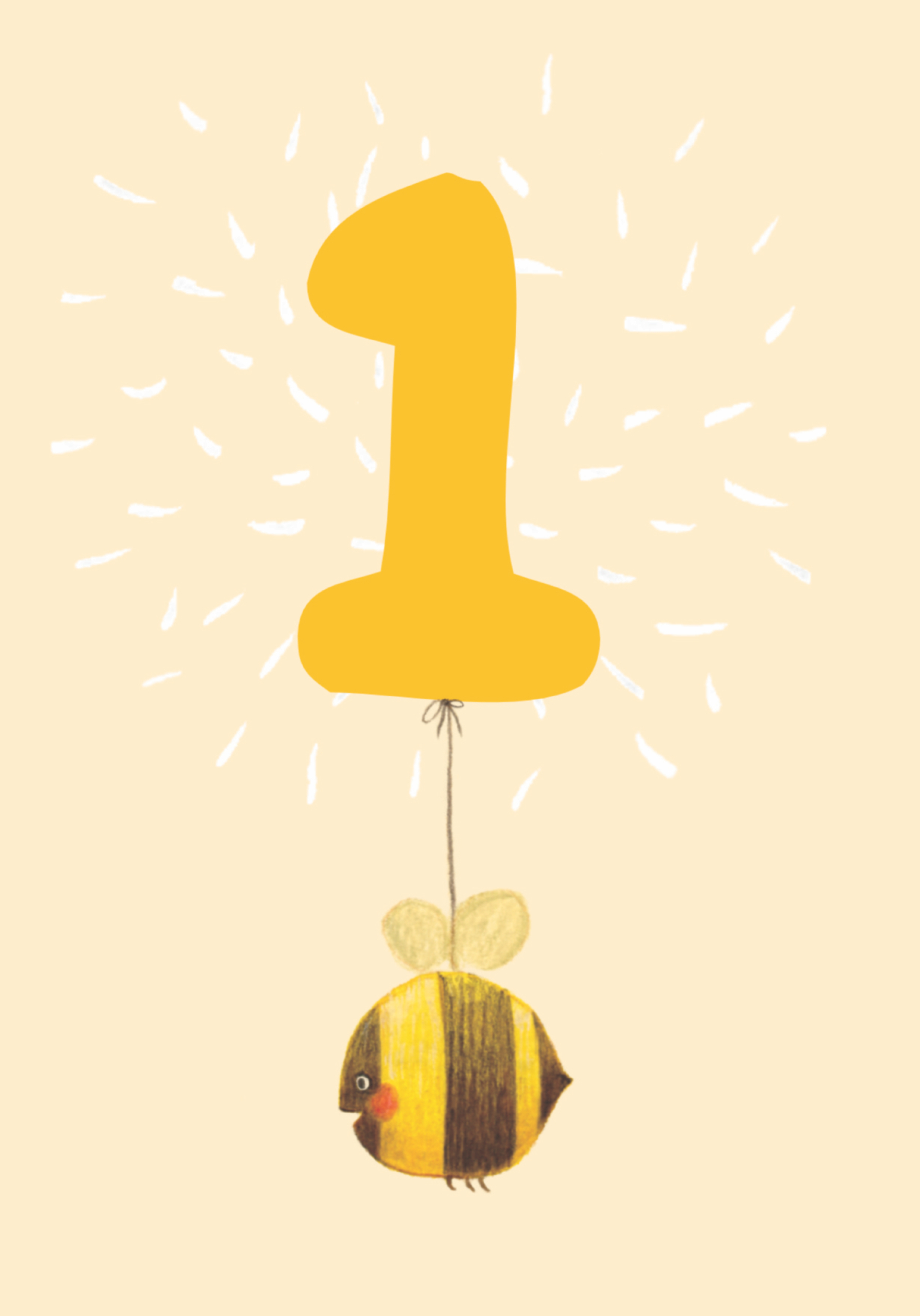 Photograph of Bee - Children's 1st Birthday Card