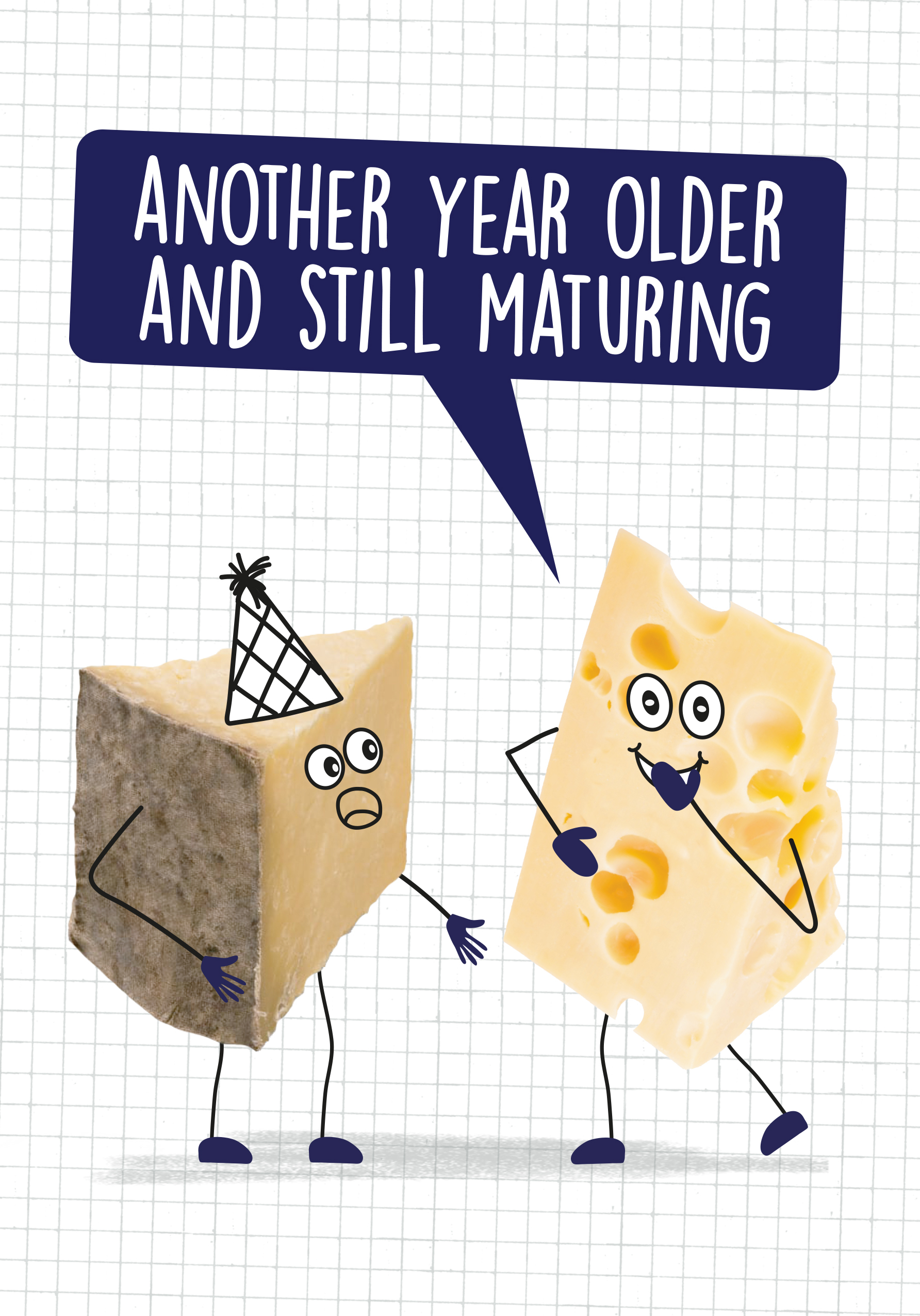 Photograph of Funny Food Cheesy Pun Birthday Card