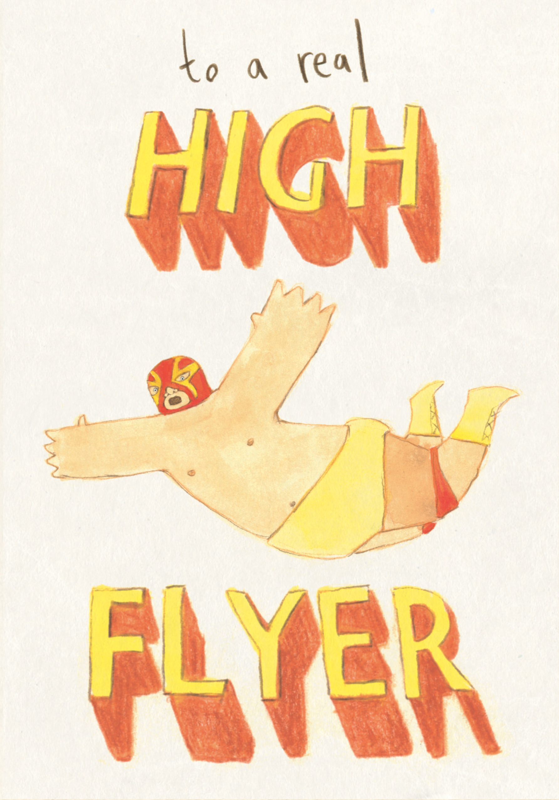 Photograph of High flyer - congratulations card