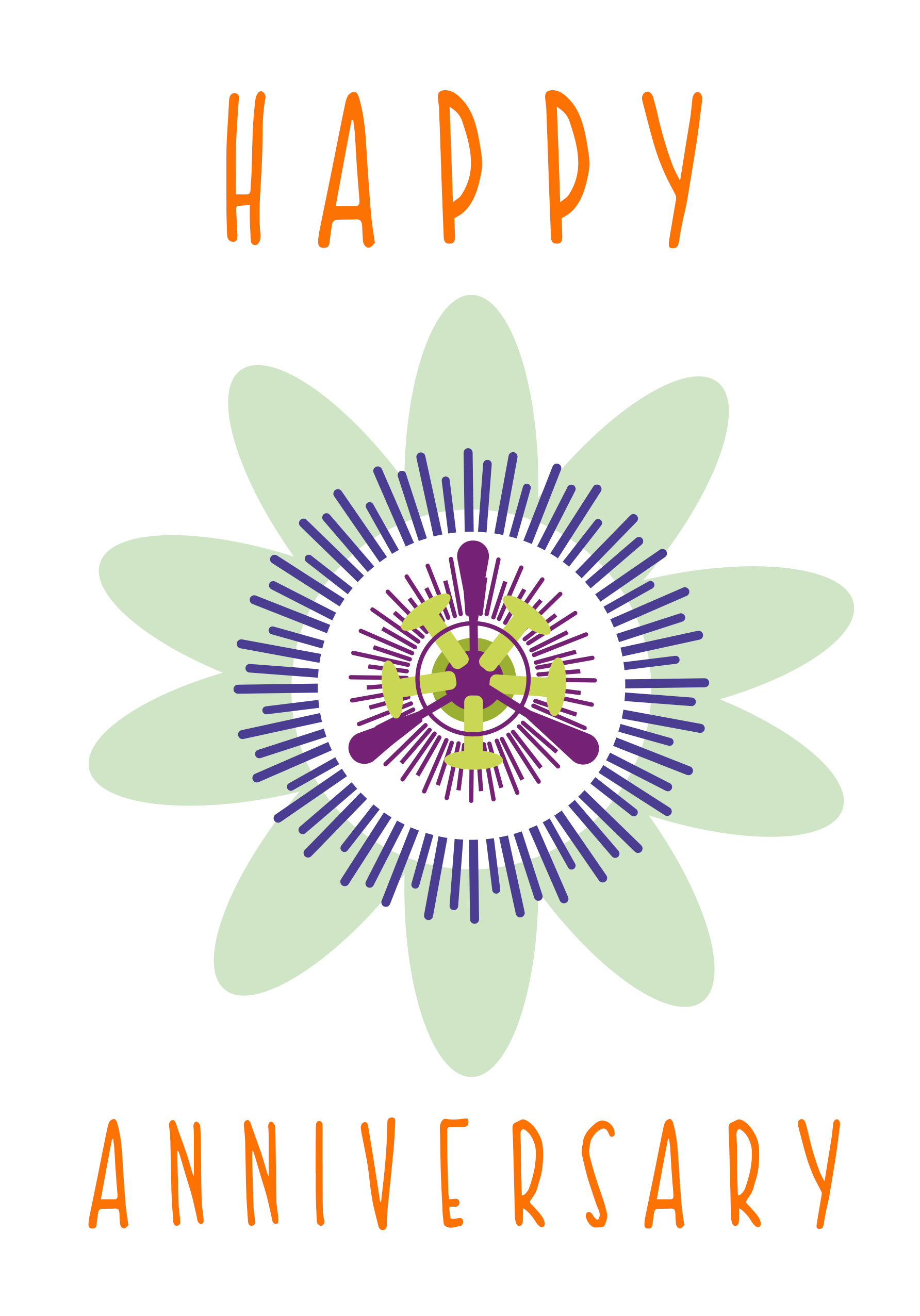 Photograph of Happy Anniversary - Passion Flower