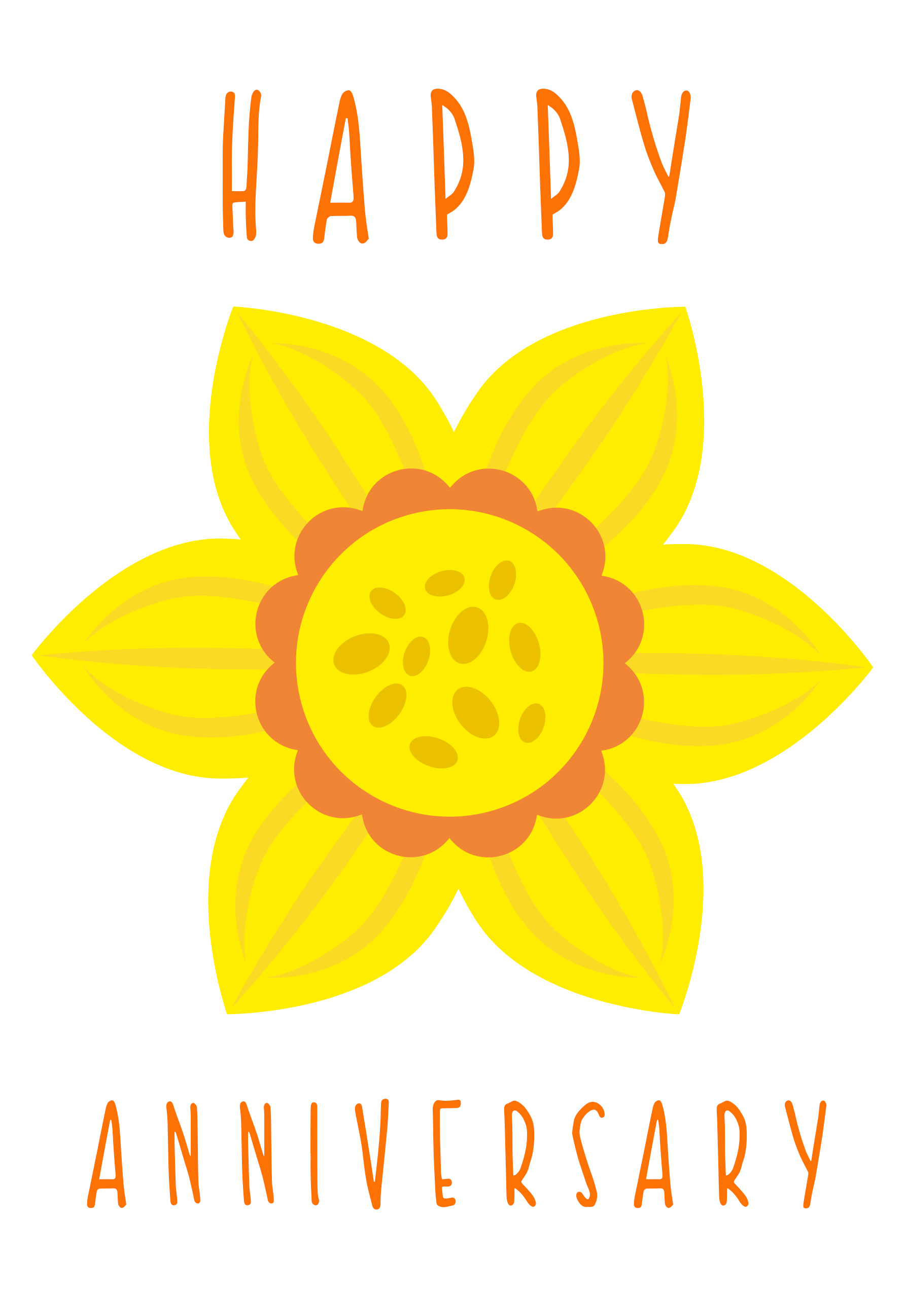 Photograph of Happy Anniversary - Daffodil