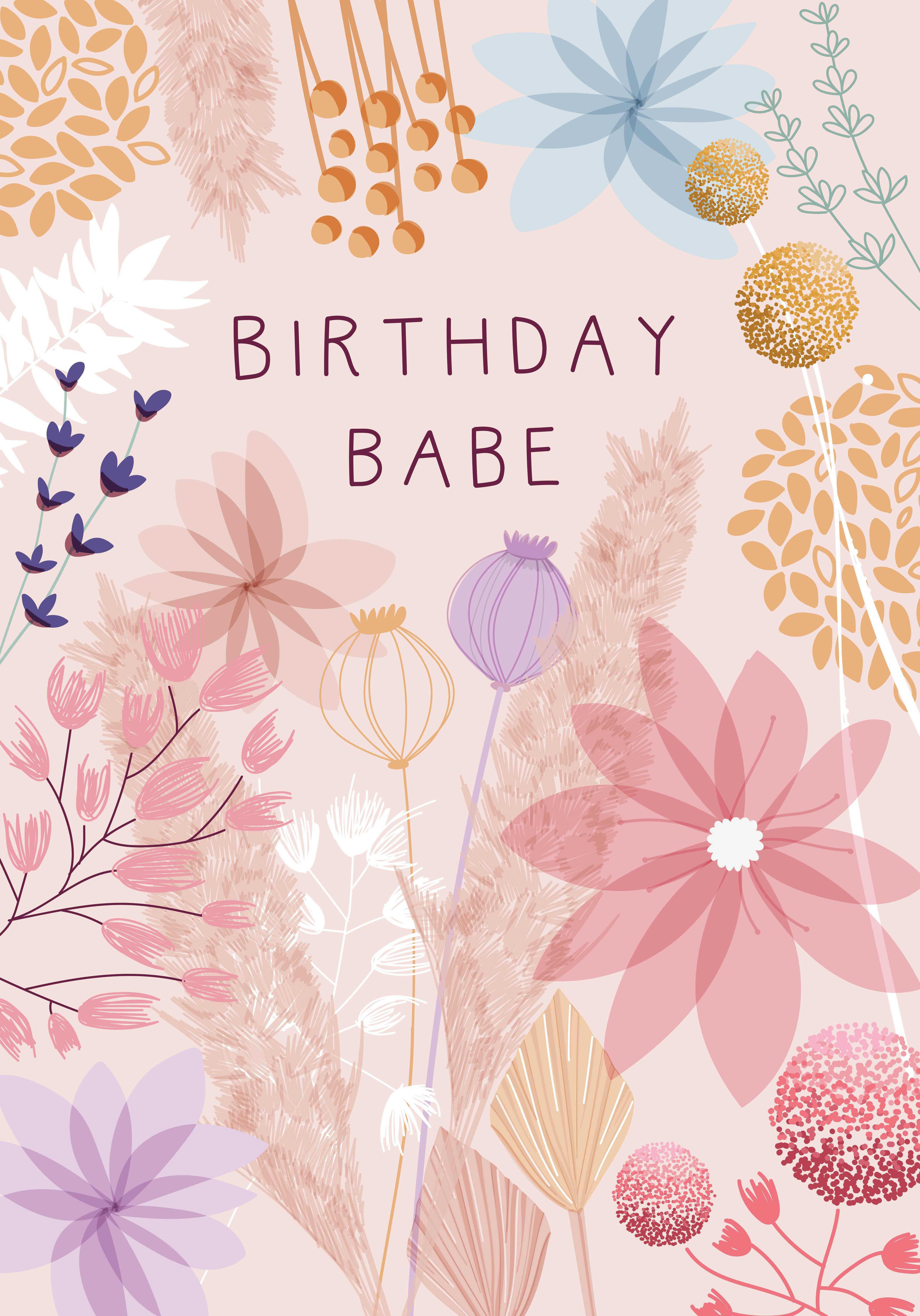 Photograph of Birthday Babe Scattered Florals