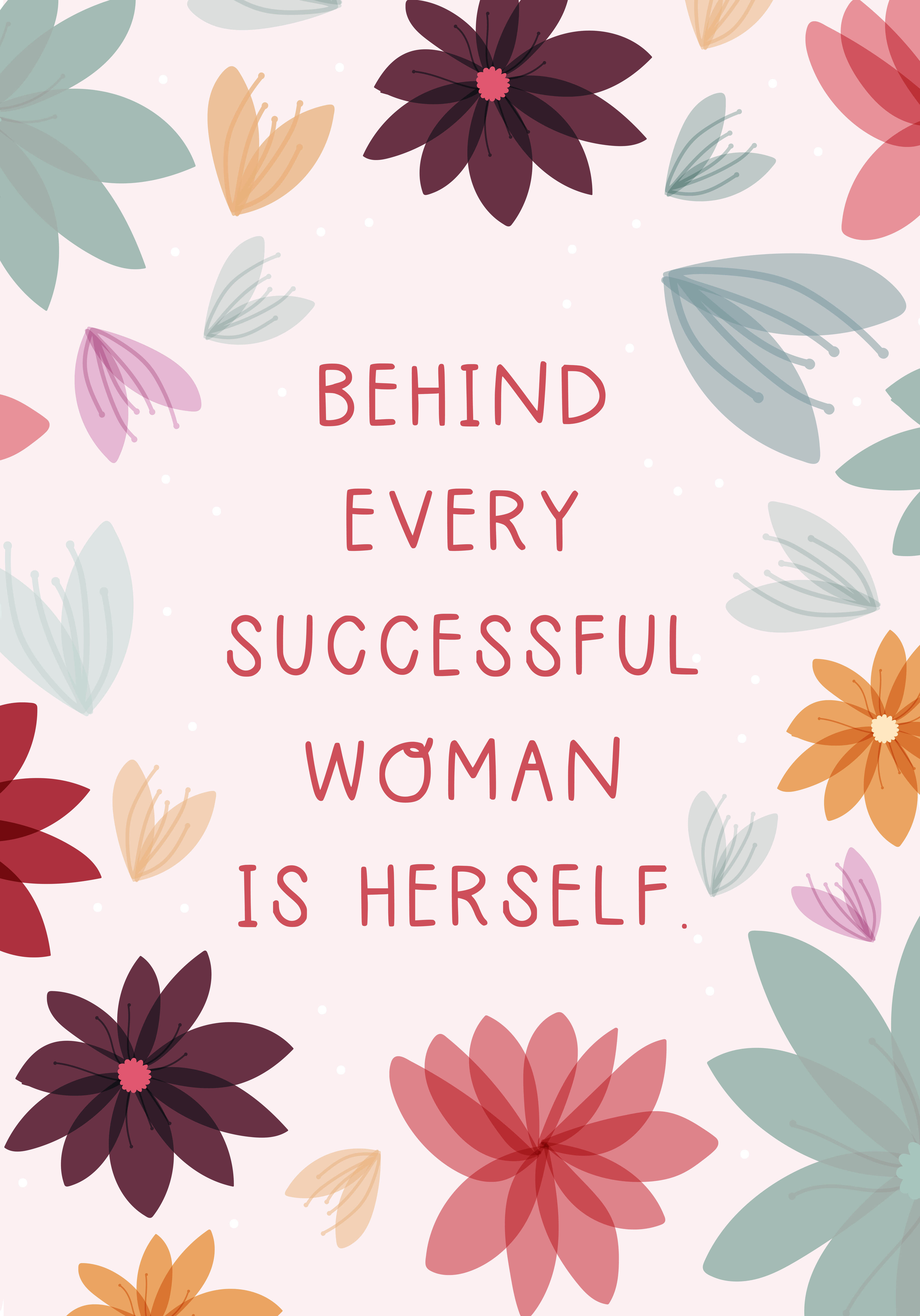 Photograph of Affirmation Card - Behind Every Successful Woman