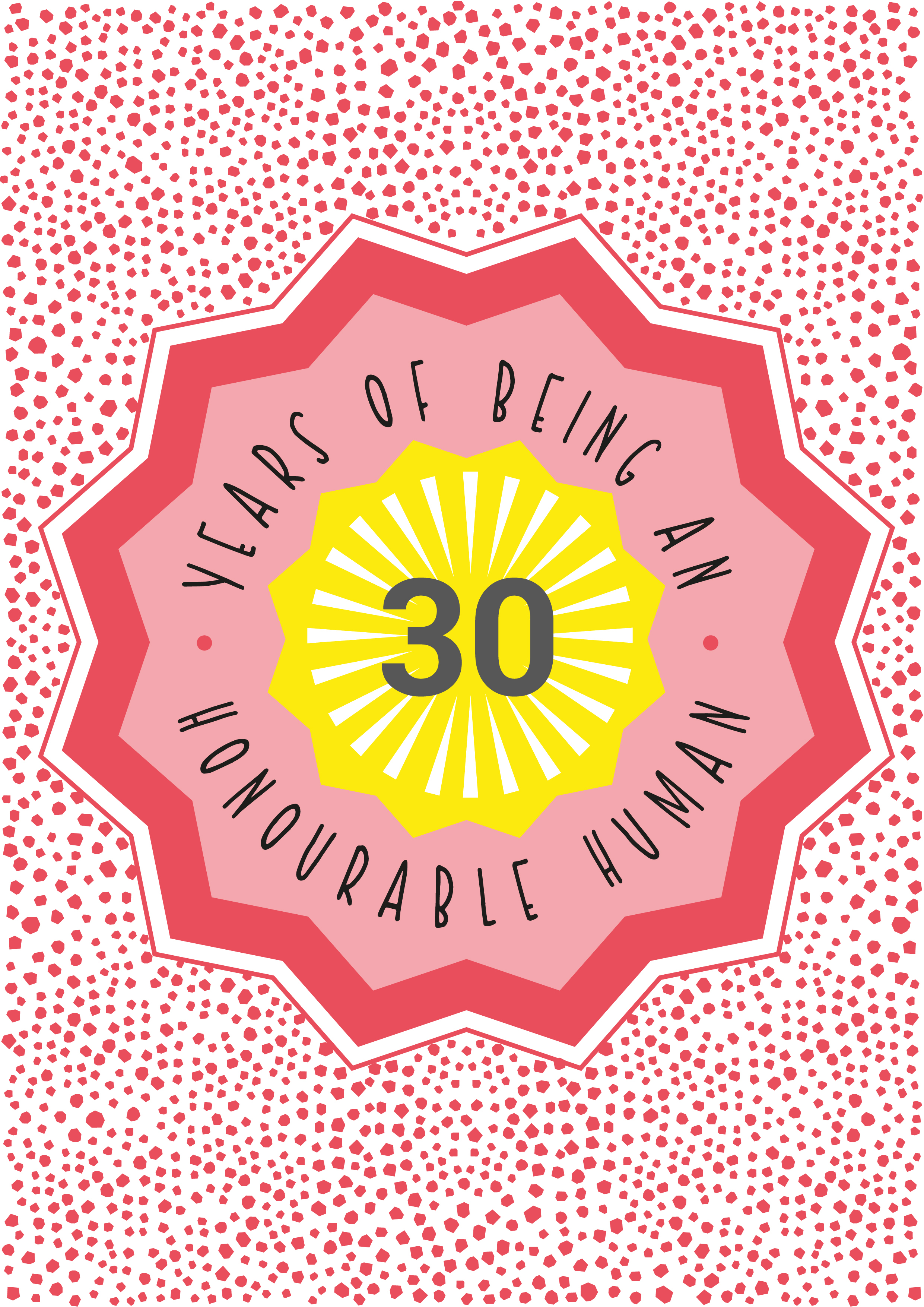 Photograph of 30th Birthday Card