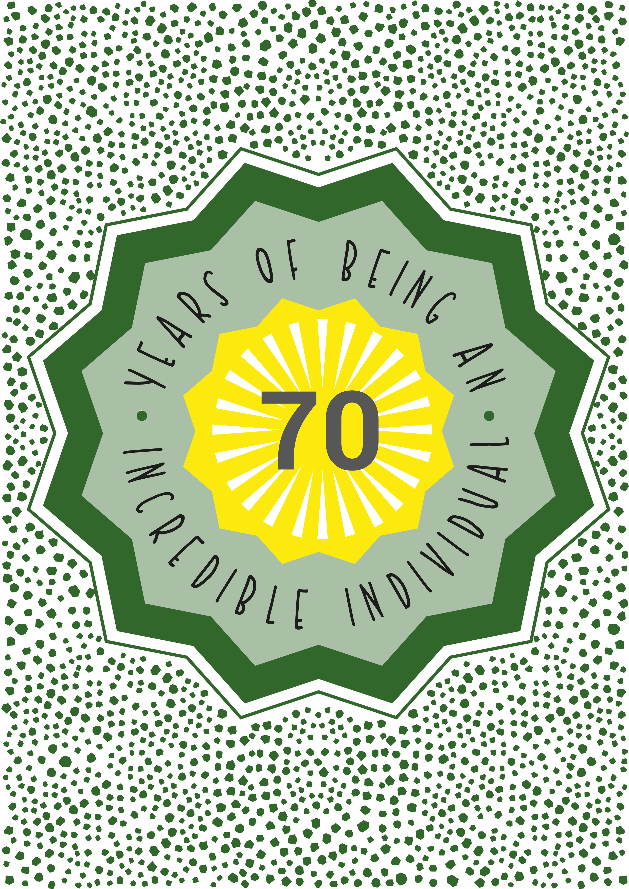Photograph of 70th Birthday Card