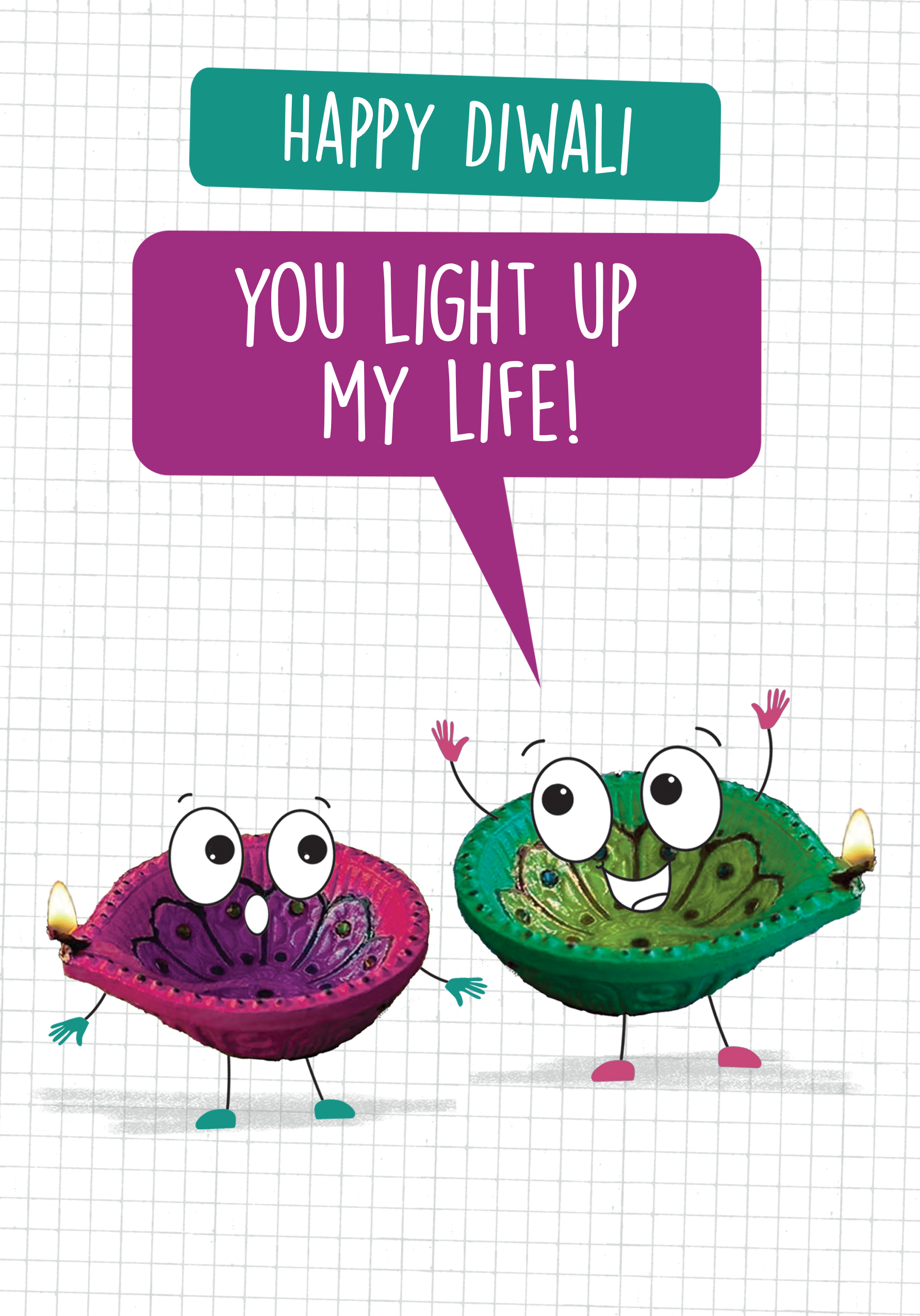 Photograph of Funny Diwali Card - You Light Up My Life!