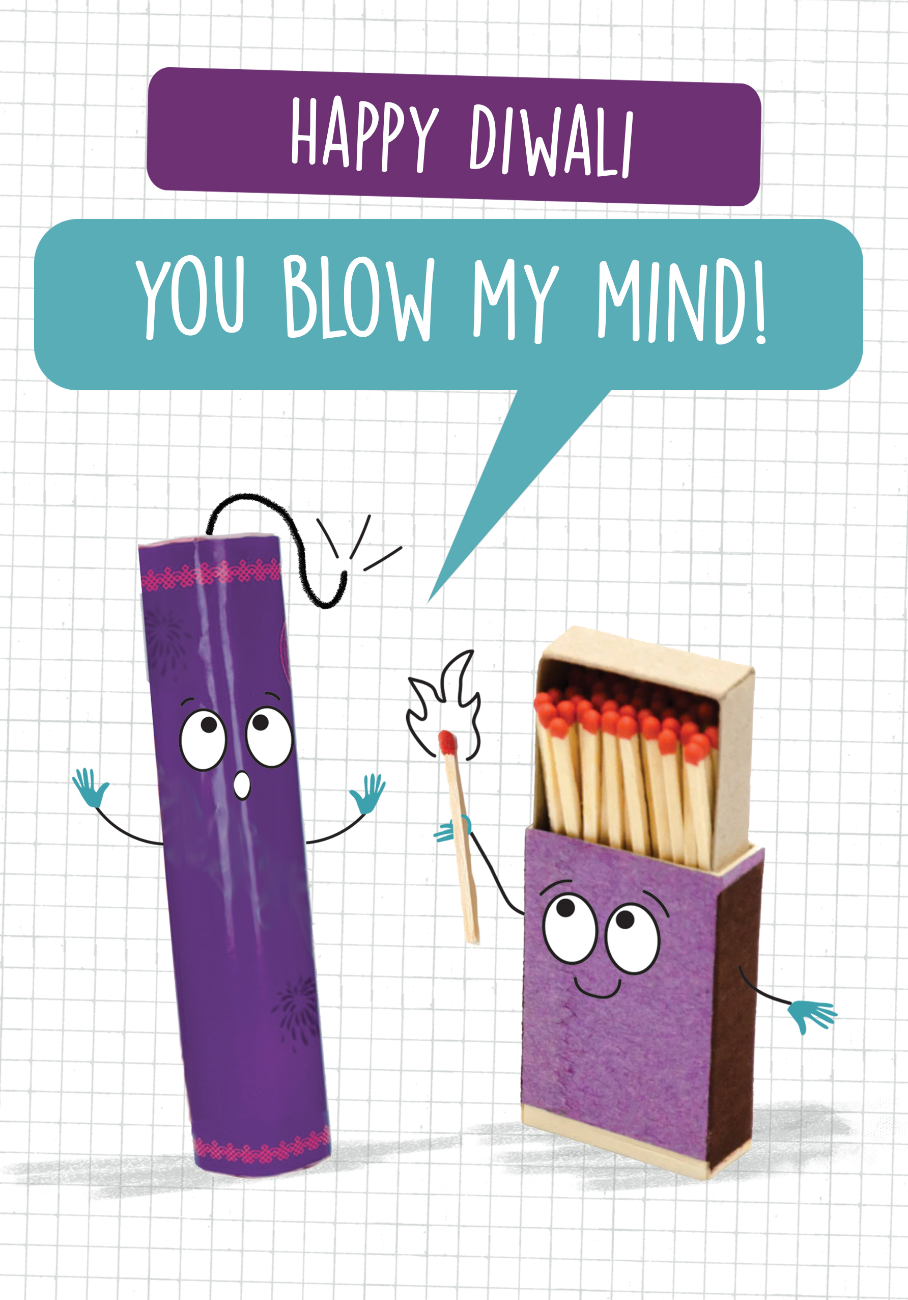 Photograph of Funny Diwali Card - You Blow My Mind