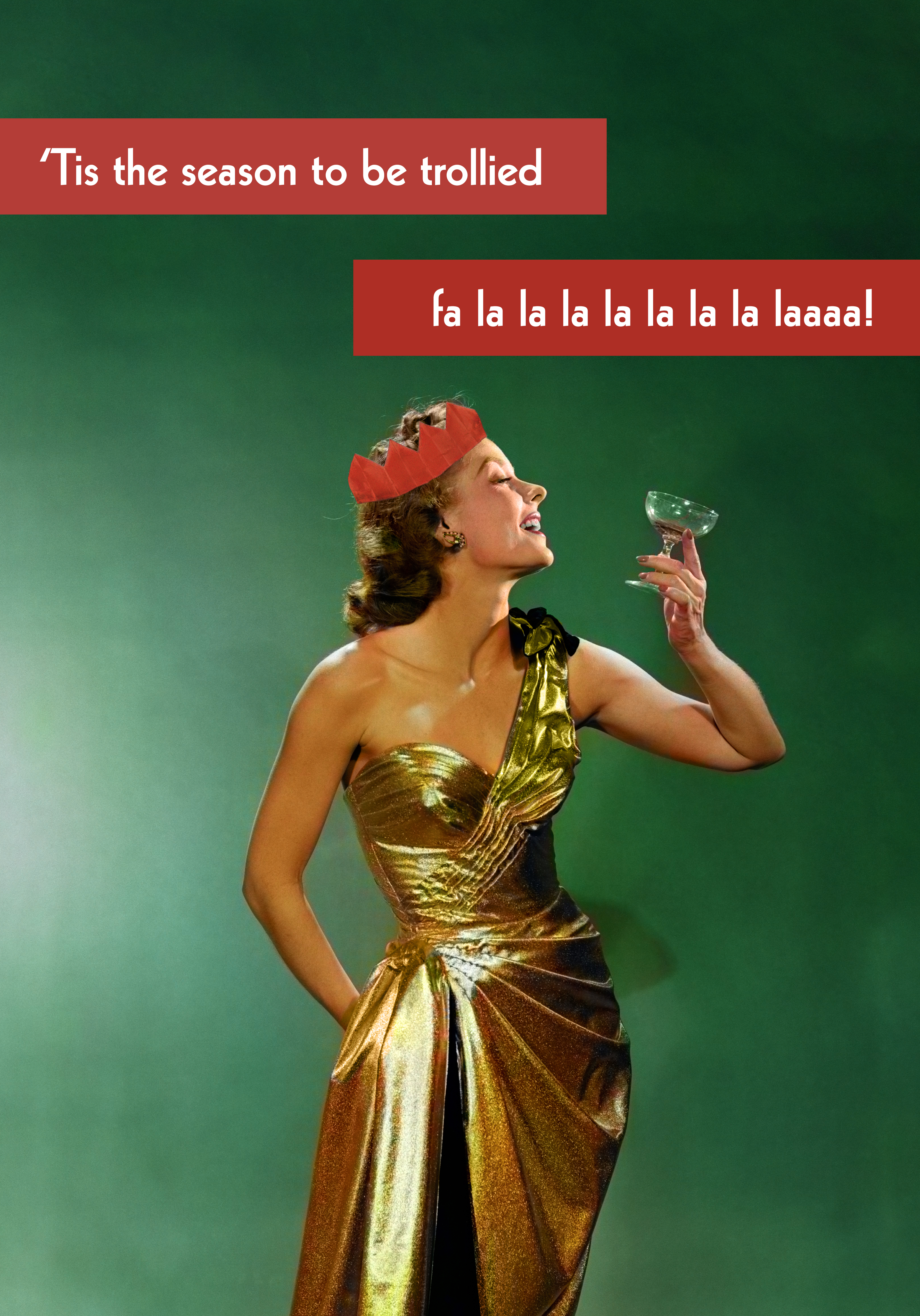 Photograph of Funny Retro Christmas - Tis the Season Trollied