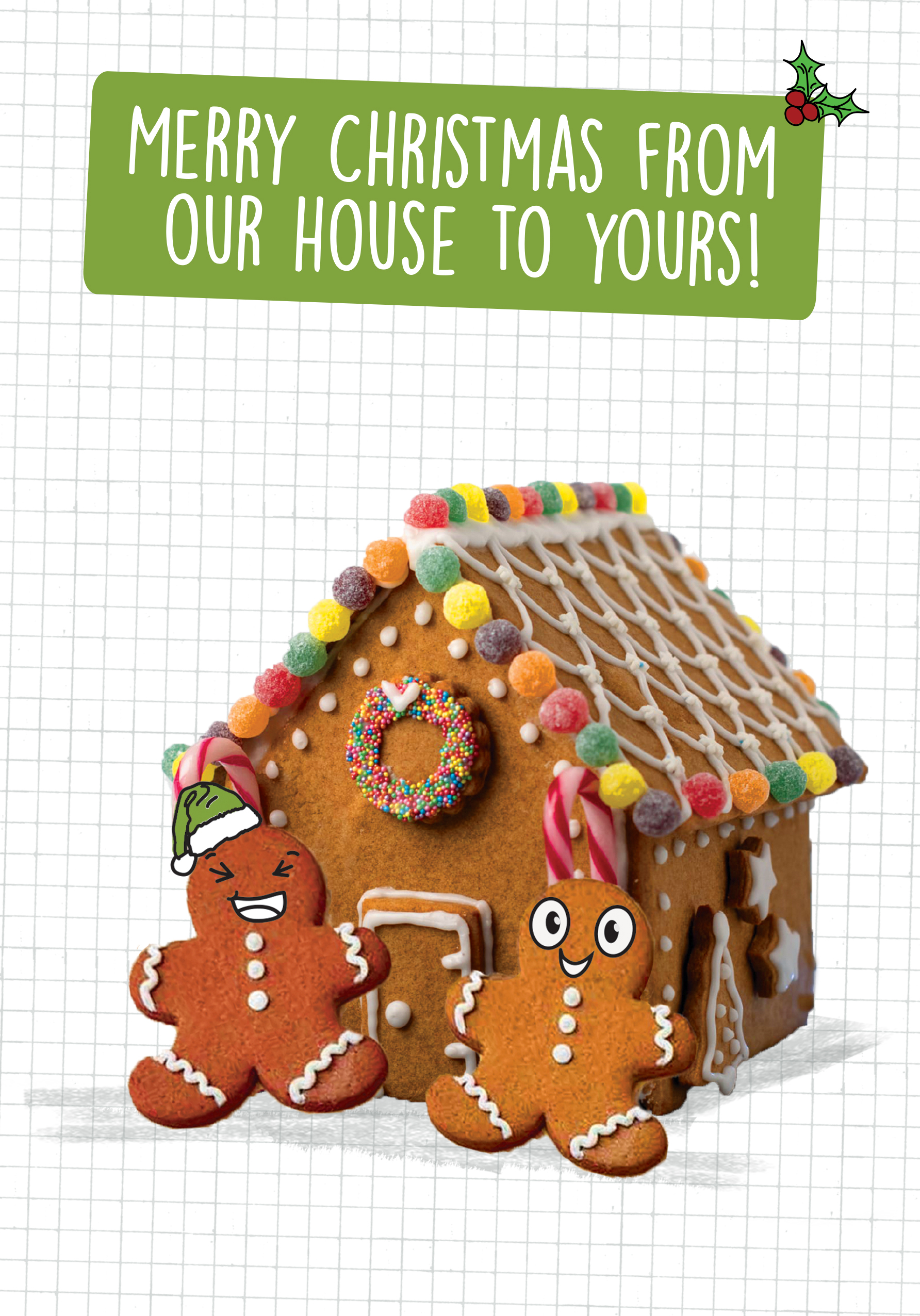 Photograph of Gingerbread House Merry Christmas Card