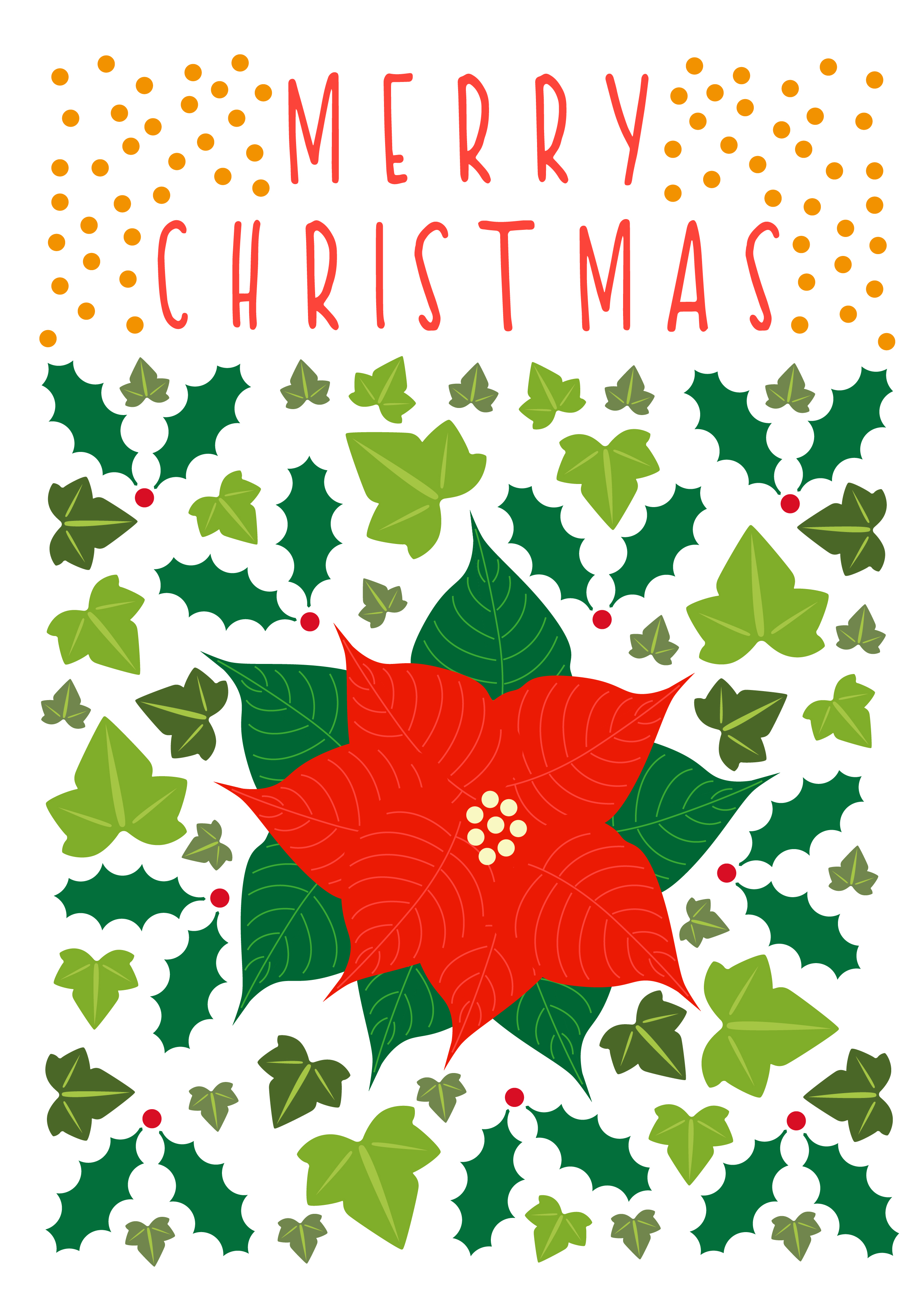 Photograph of Merry Christmas Poinsettia